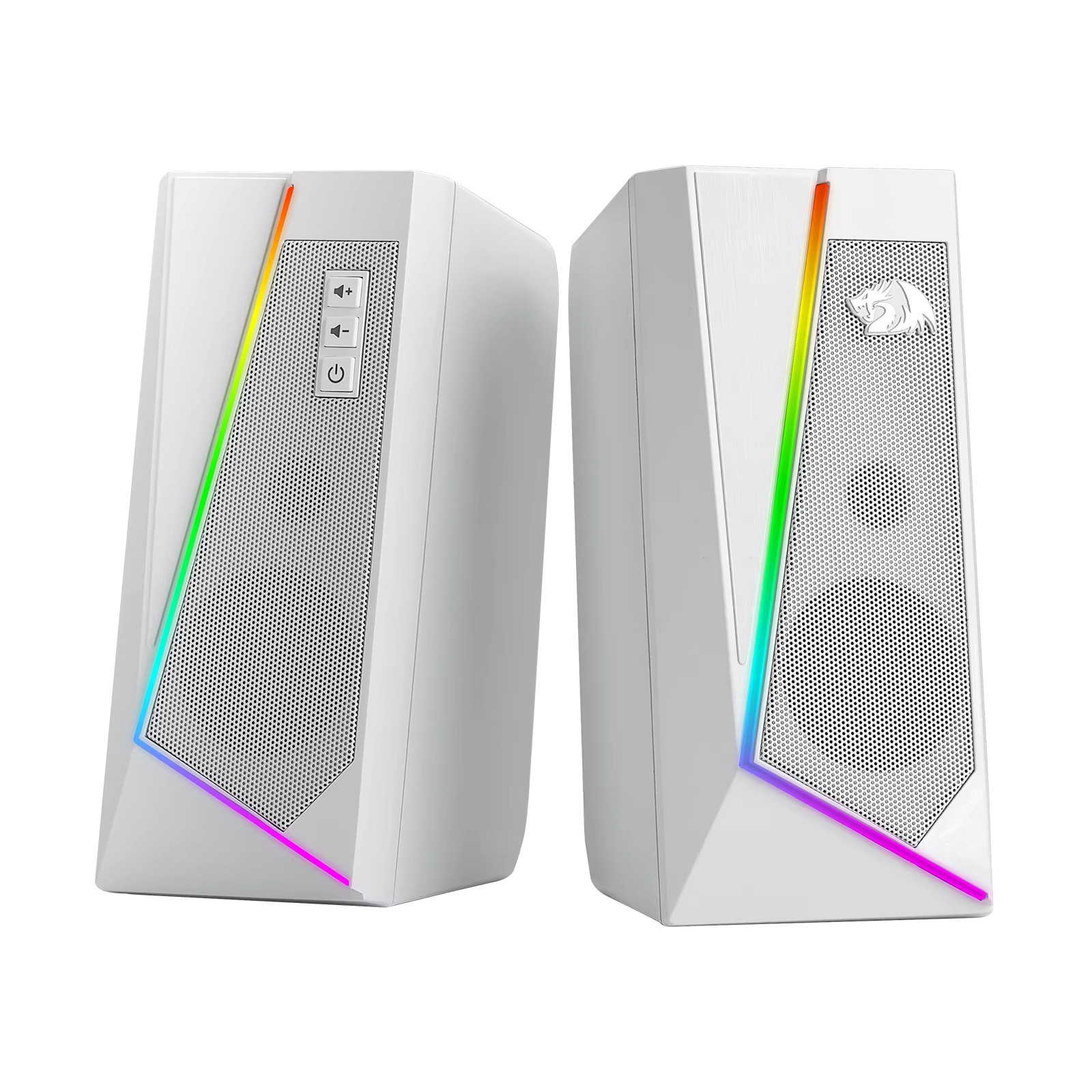 Redragon GS520 RGB Desktop Speakers 2.0 Stereo PC USB 3.5mm Gaming Speaker