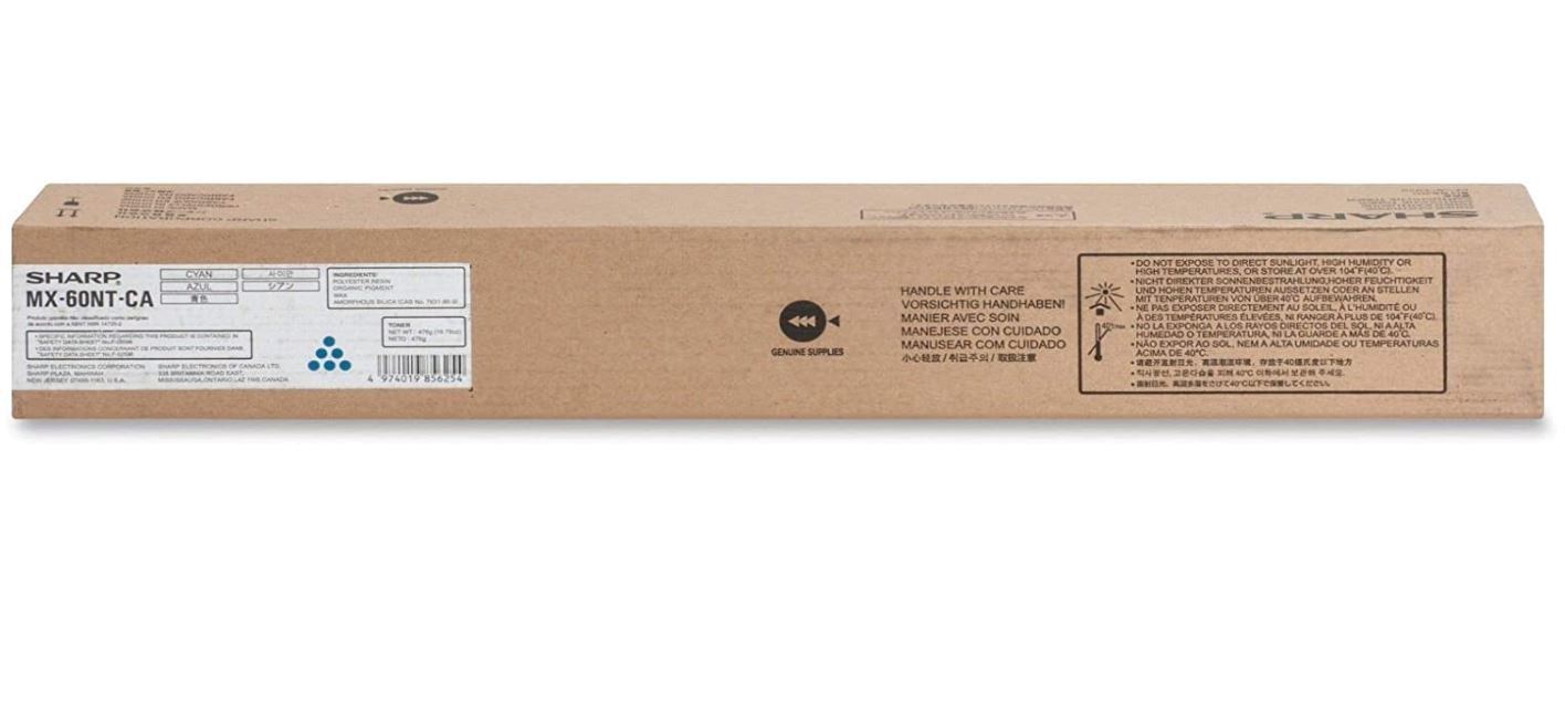 GENUINE SHARP MX60NTCA MX-60NTCA CYAN TONER CART 3070N 3570N 4070N