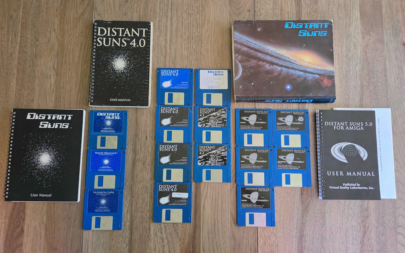 Vintage AMIGA Software - Distant Suns 3.0, 4.0, and 5.0, 15-Disk 3.5" Floppy Lot