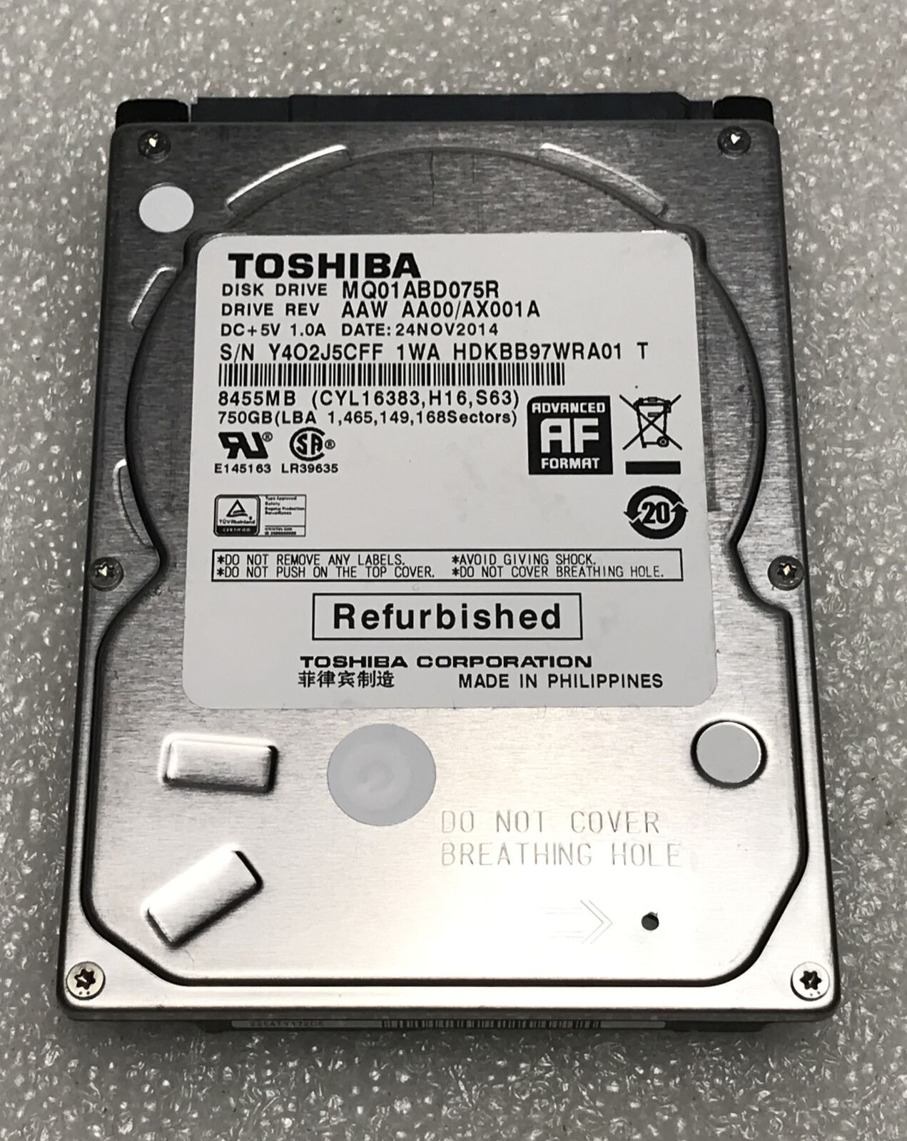 Toshiba MQ01ABD075R 750GB 2.5
