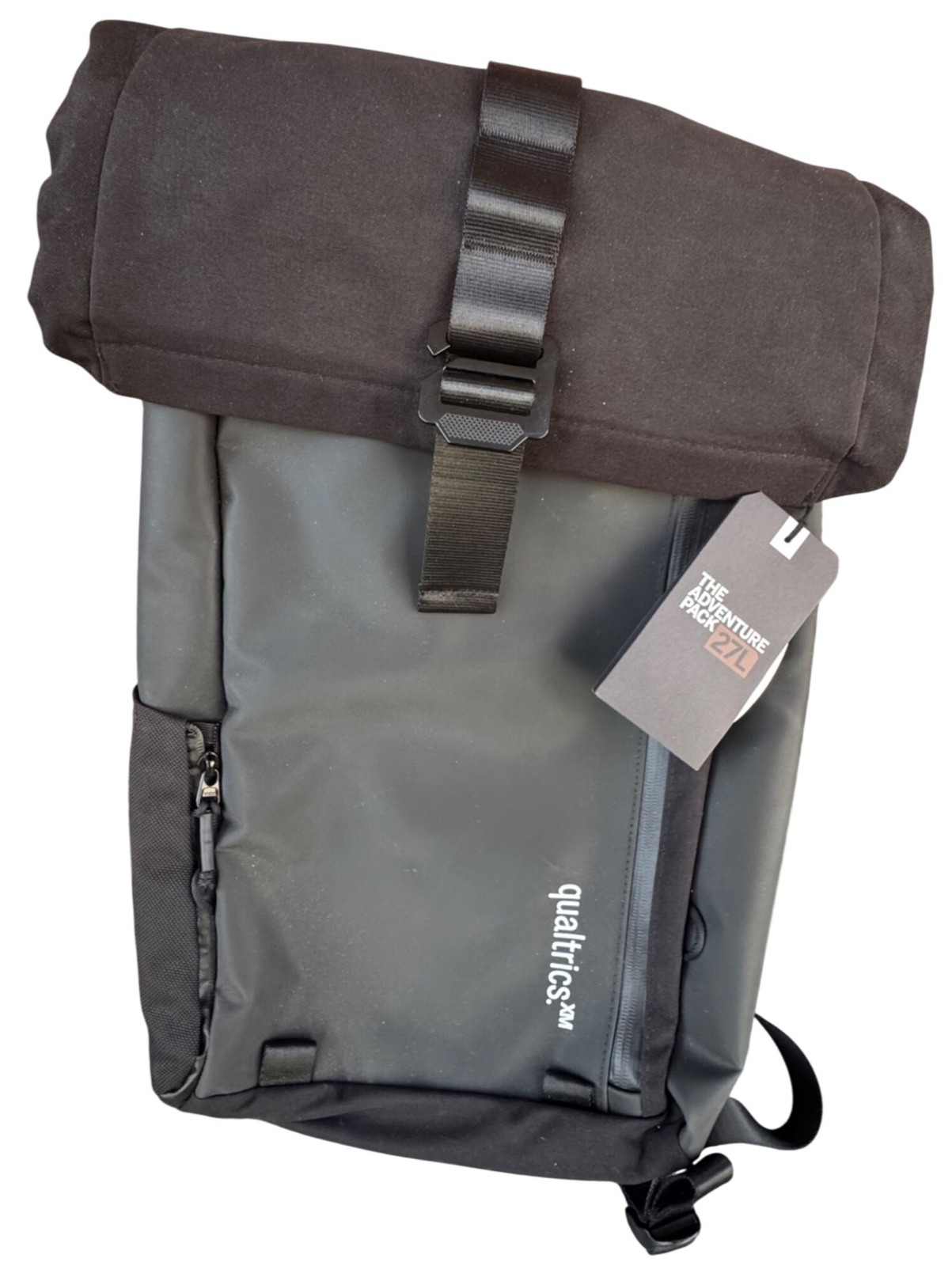 NWT Qualtrics  27L Adventure Pack Rolltop Backpack Black Water-Resistant
