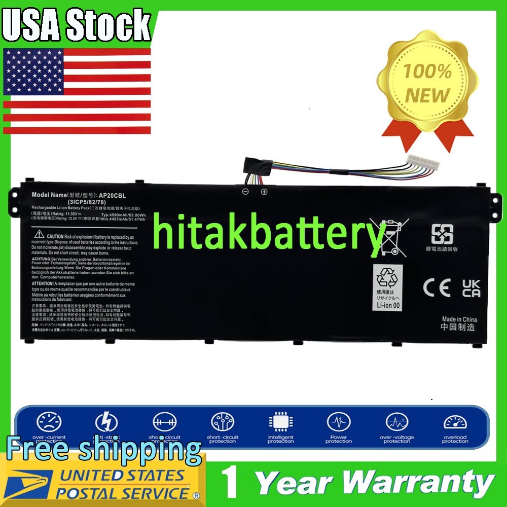 AP20CBL Battery for Acer TravelMate Spin B3 TMB311RNA-32 Series KT.0030B.002 USA