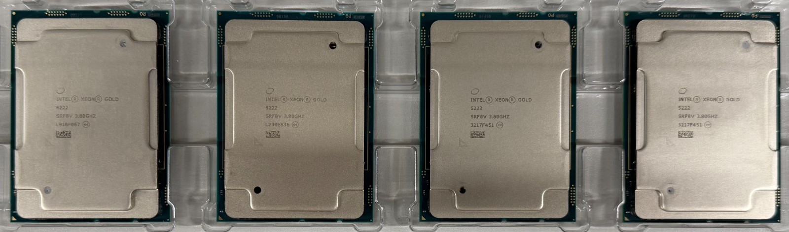 LOT OF 4x SRF8V INTEL XEON GOLD 5222 3.80GHZ 4-CORE 16.5MB 105W CPU PROCESSOR