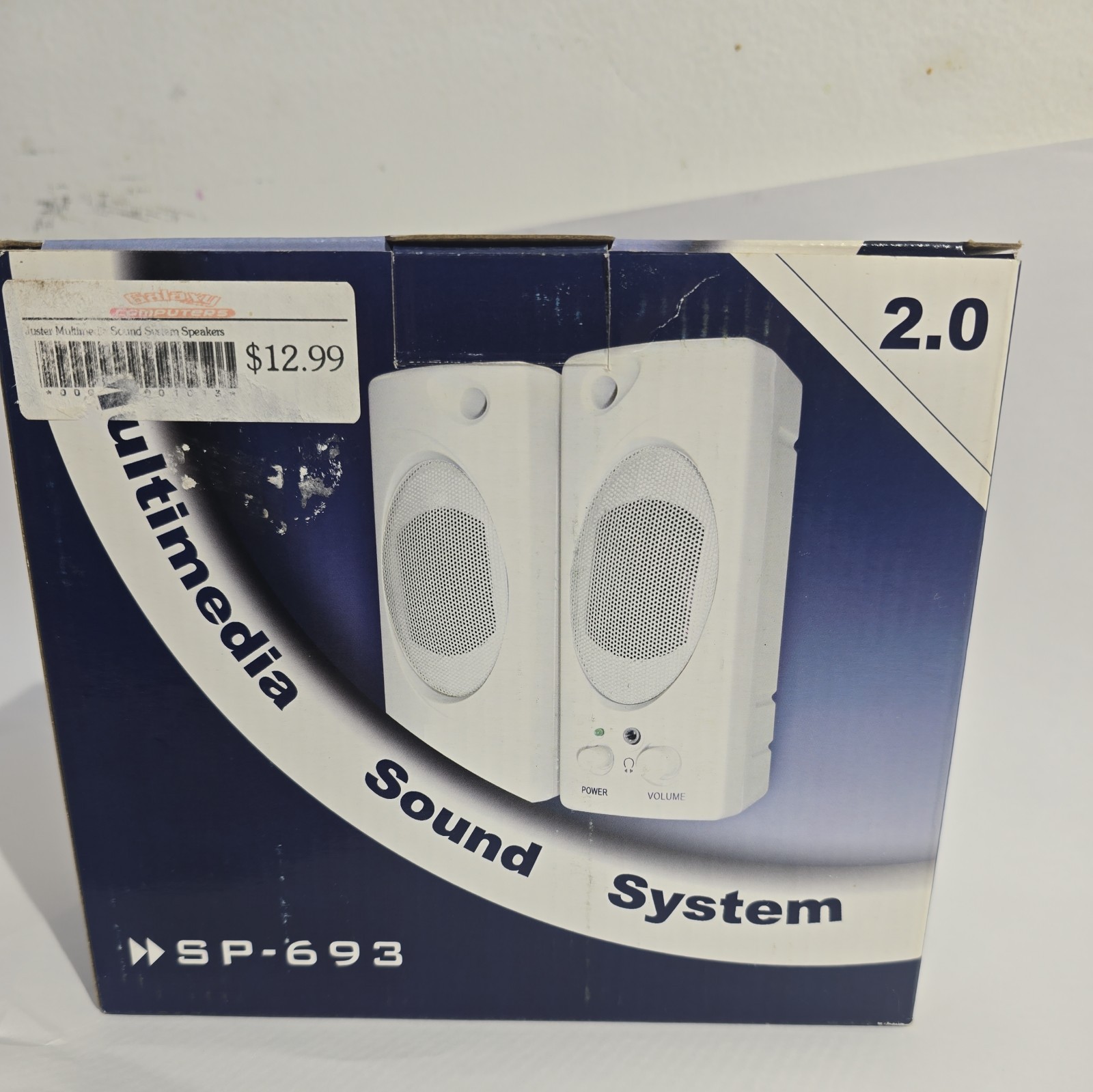 Multimedia Sound System SP-693 2.0 Channel Stereo Amplifier NIB 