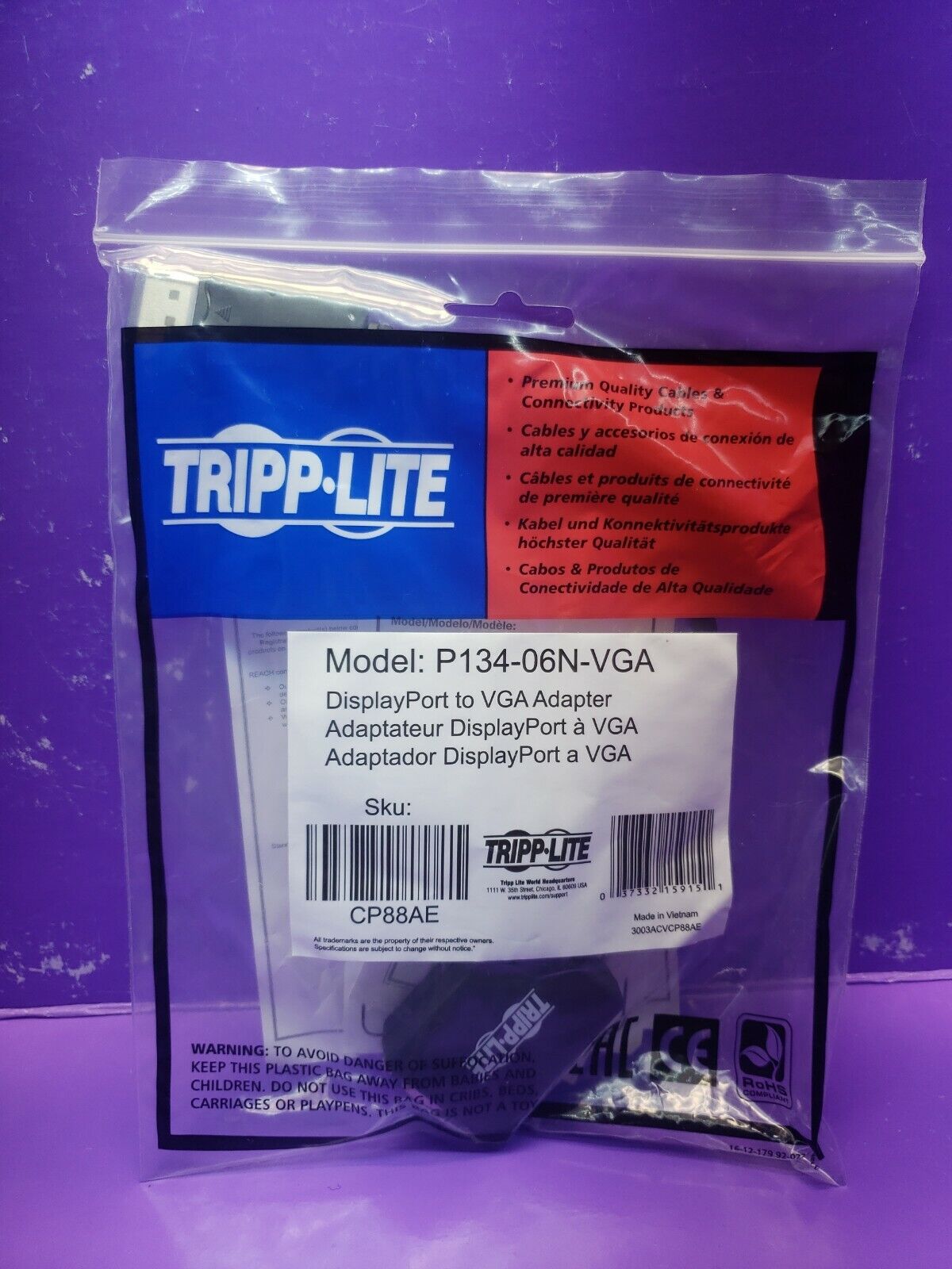 NEW TRIPP-LITE P134-06N-VGA-DISPLAYPORT Premium Quality Cables & Connectivity