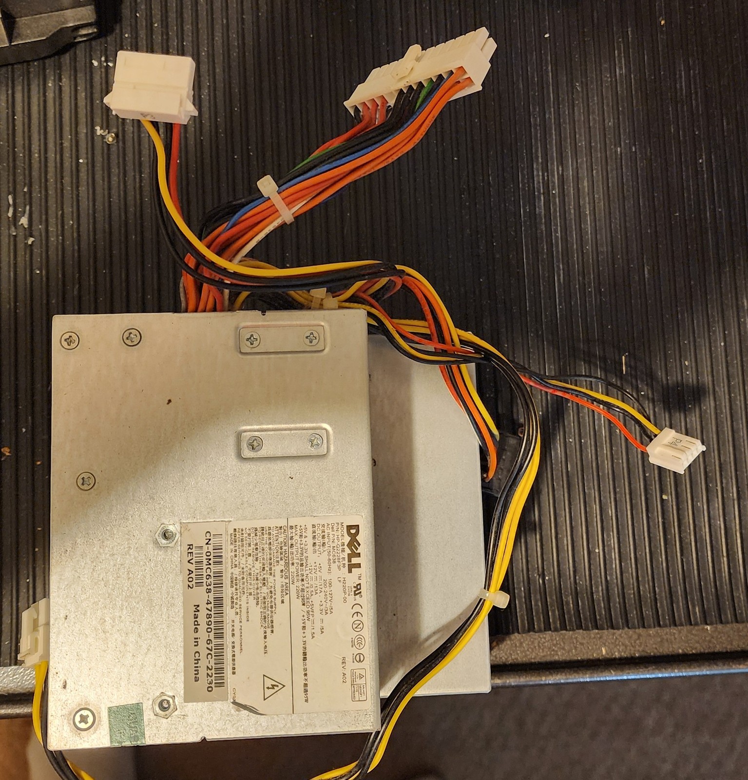 GENUINE DELL SFF 220W ATX POWER SUPPLY PSU HP-Q2228F3P MC638 W SCREWS