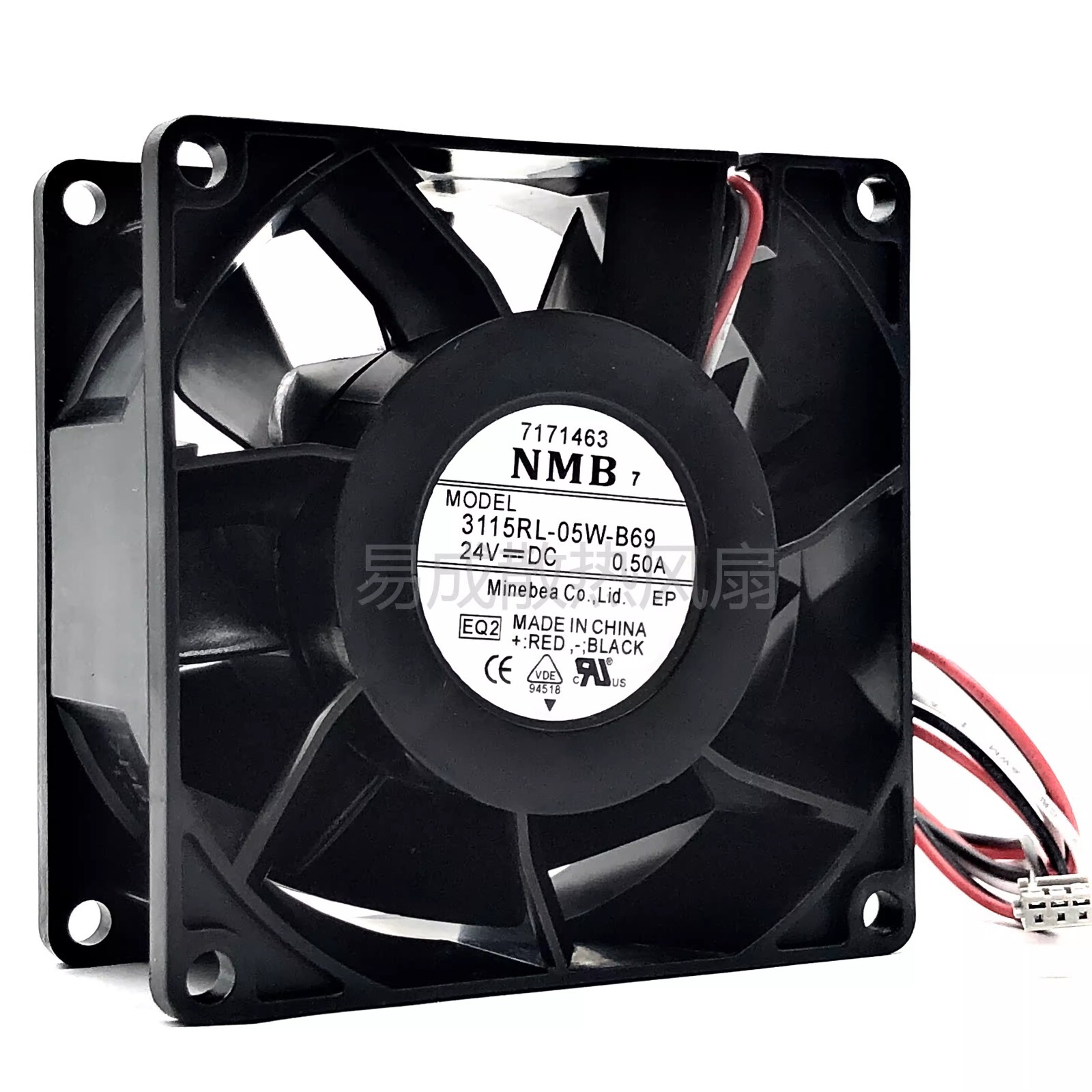 NMB 3115RL-05W-B69 24VDC 0.50A 8038 3-Wire Cooling Fan