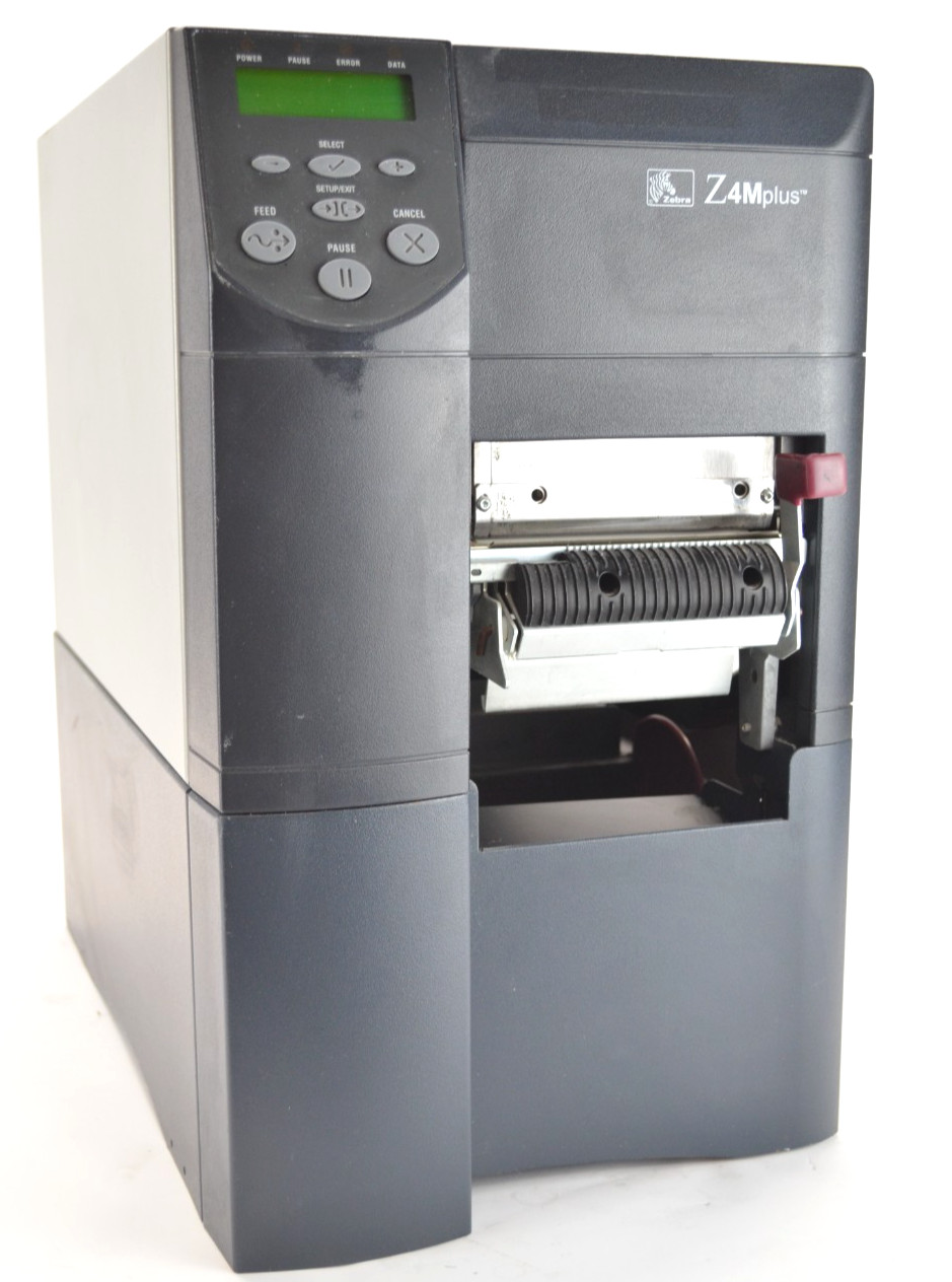 Zebra Z4M Plus Thermal Direct/Transfer Label Printer Peeler Rewinder LAN