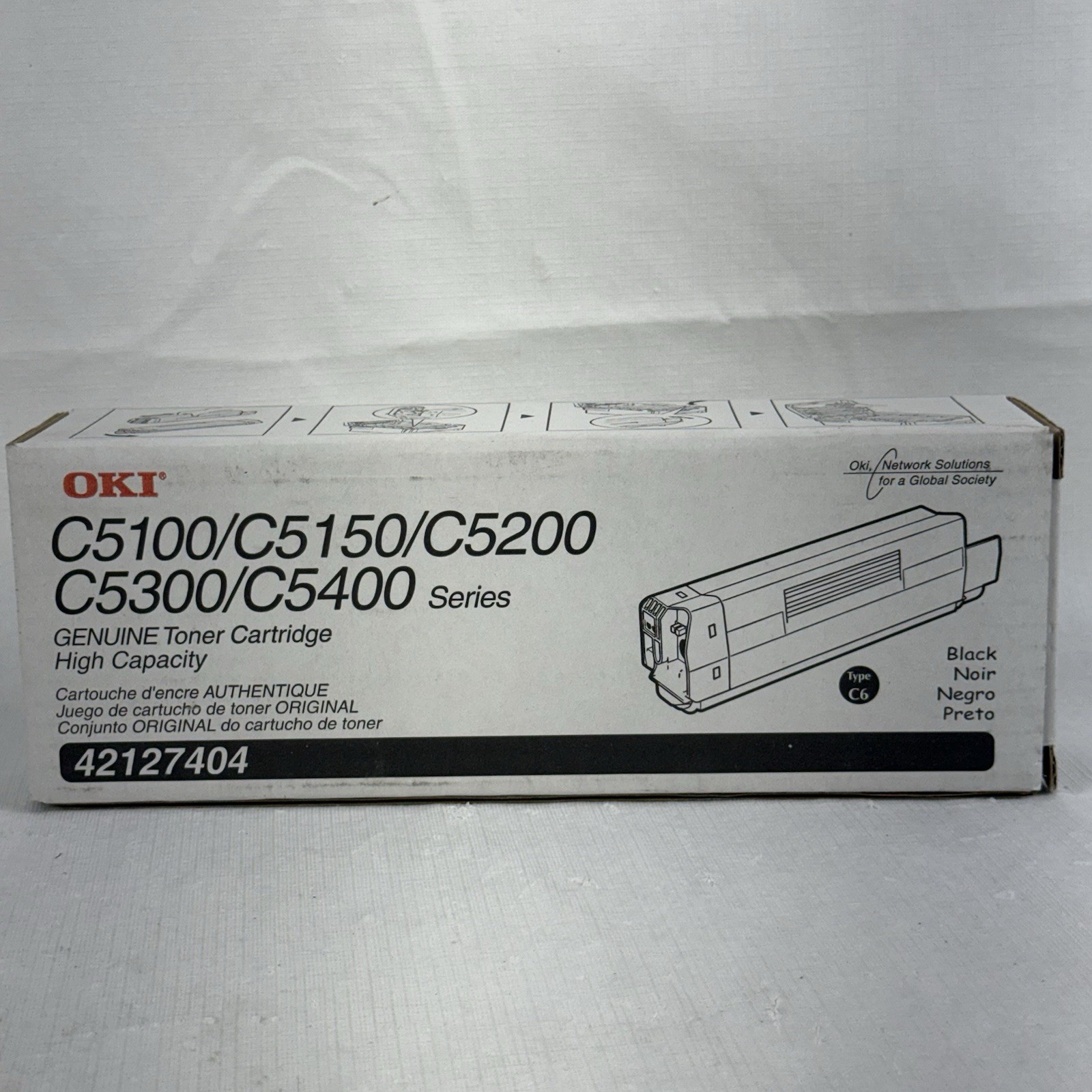 Oki C5100 / C5150 / C5200 / C5300 / C5400 Series Black Toner Cartridge Retail Bx