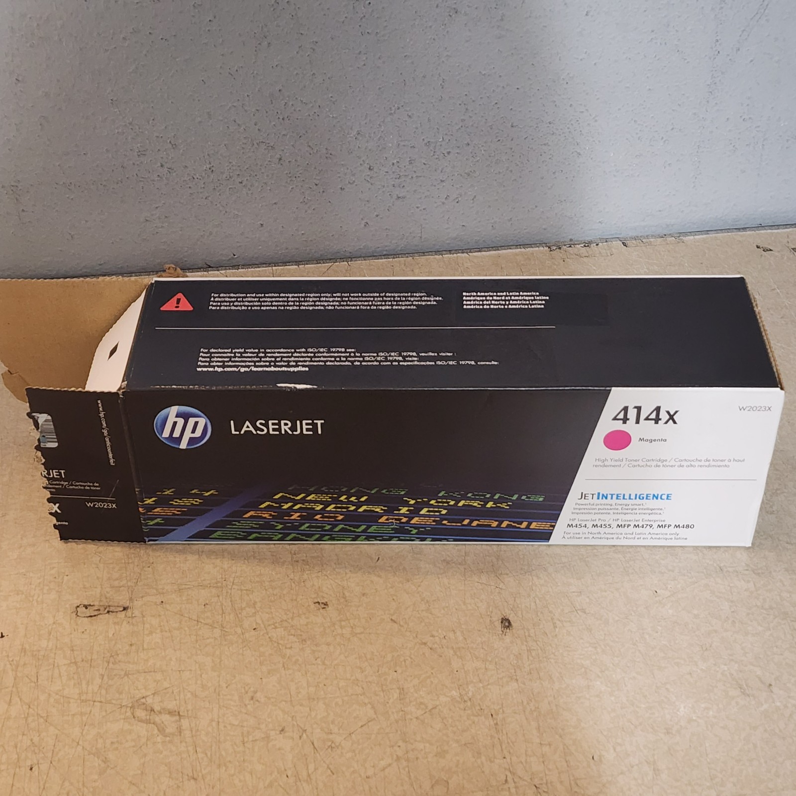 HP 414X Magenta Hi Yield Toner Cartridge W2023X Genuine New Sealed Cradle NO Box