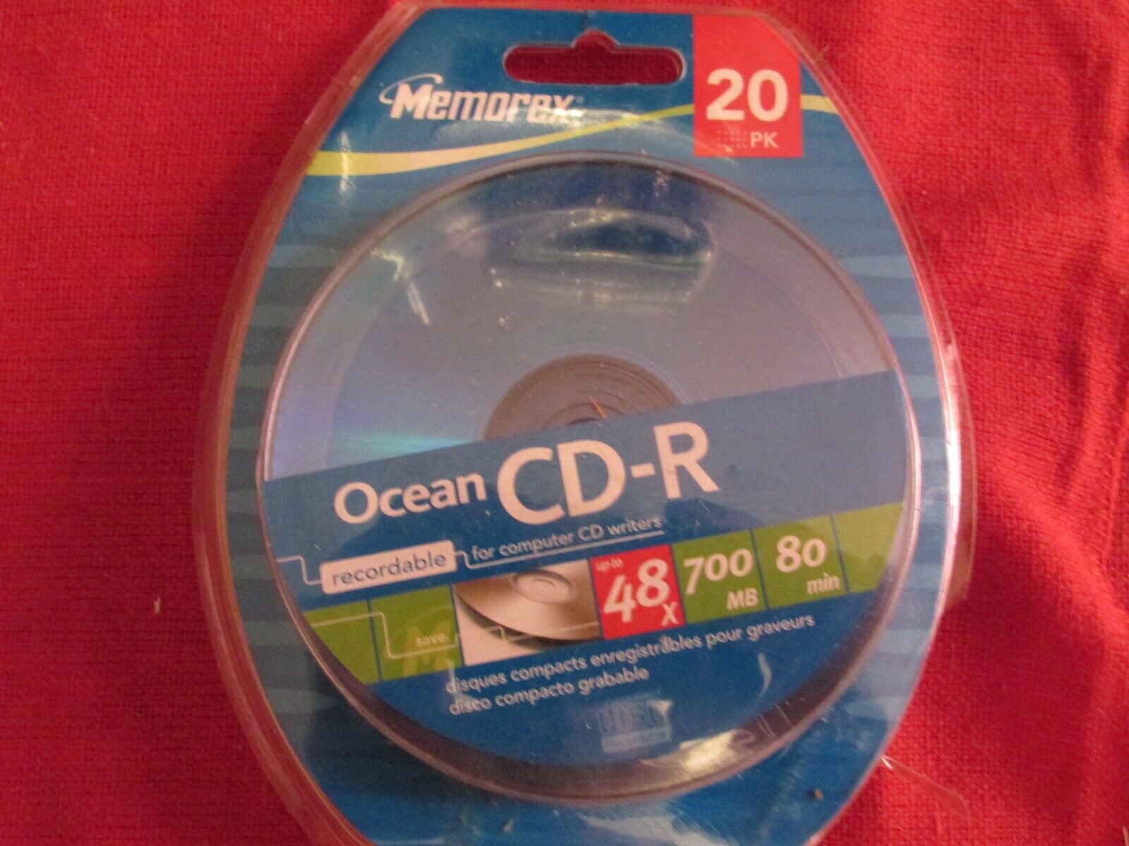 Memorex OCEAN Recordable 48x speed 700MB 80 min CD-R Discs20 -Pack