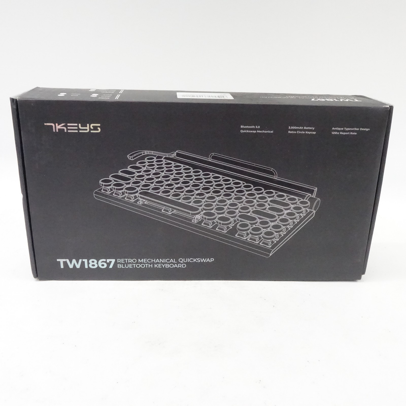7KEYS TW1867 Retro Mechanical Typewriter Keyboard – Wireless Bluetooth 5.0 - O