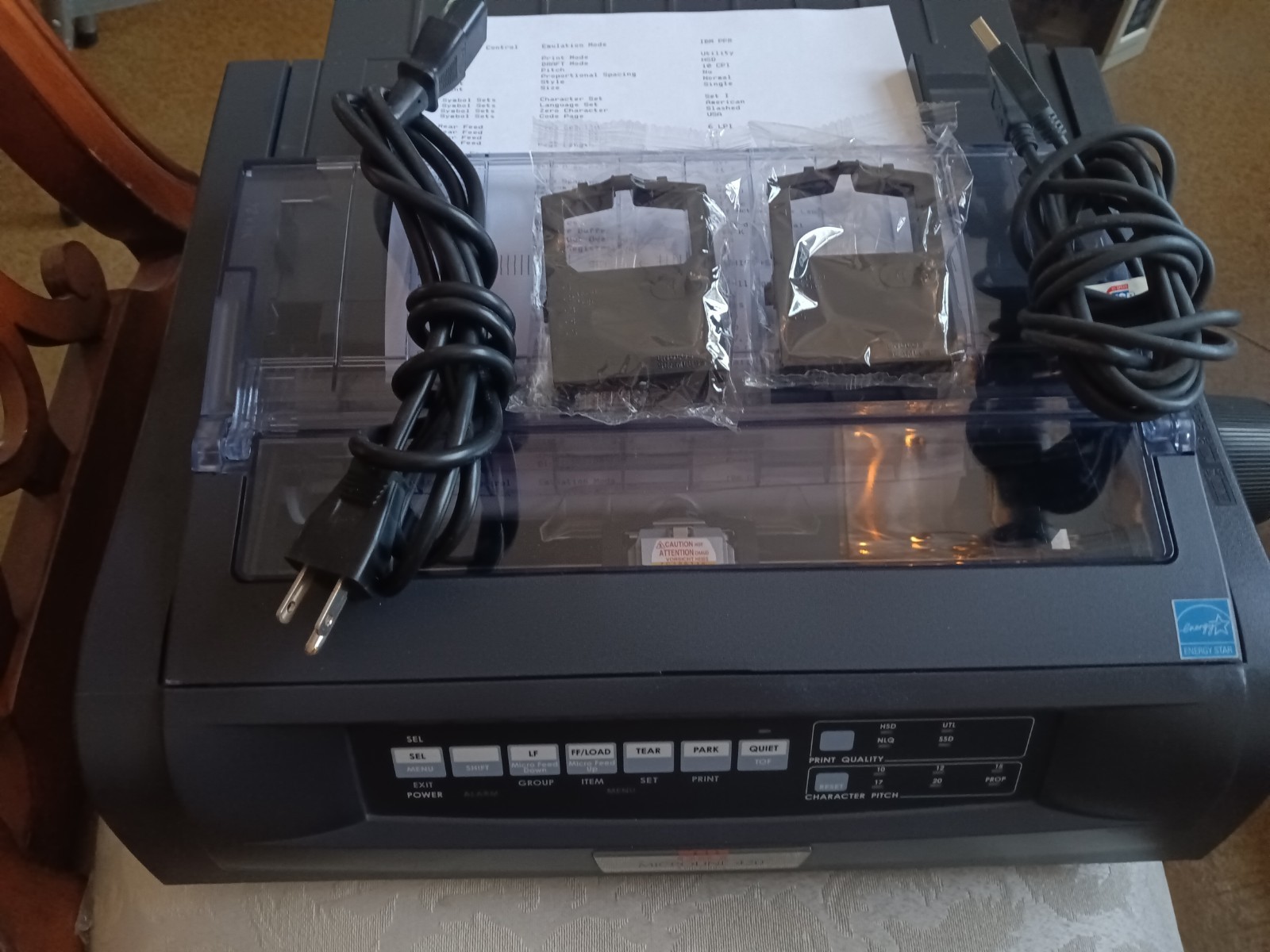 Re Conditioned Oki MICROLINE 420 Black Oki Data Dot Matrix Printer, Excellent