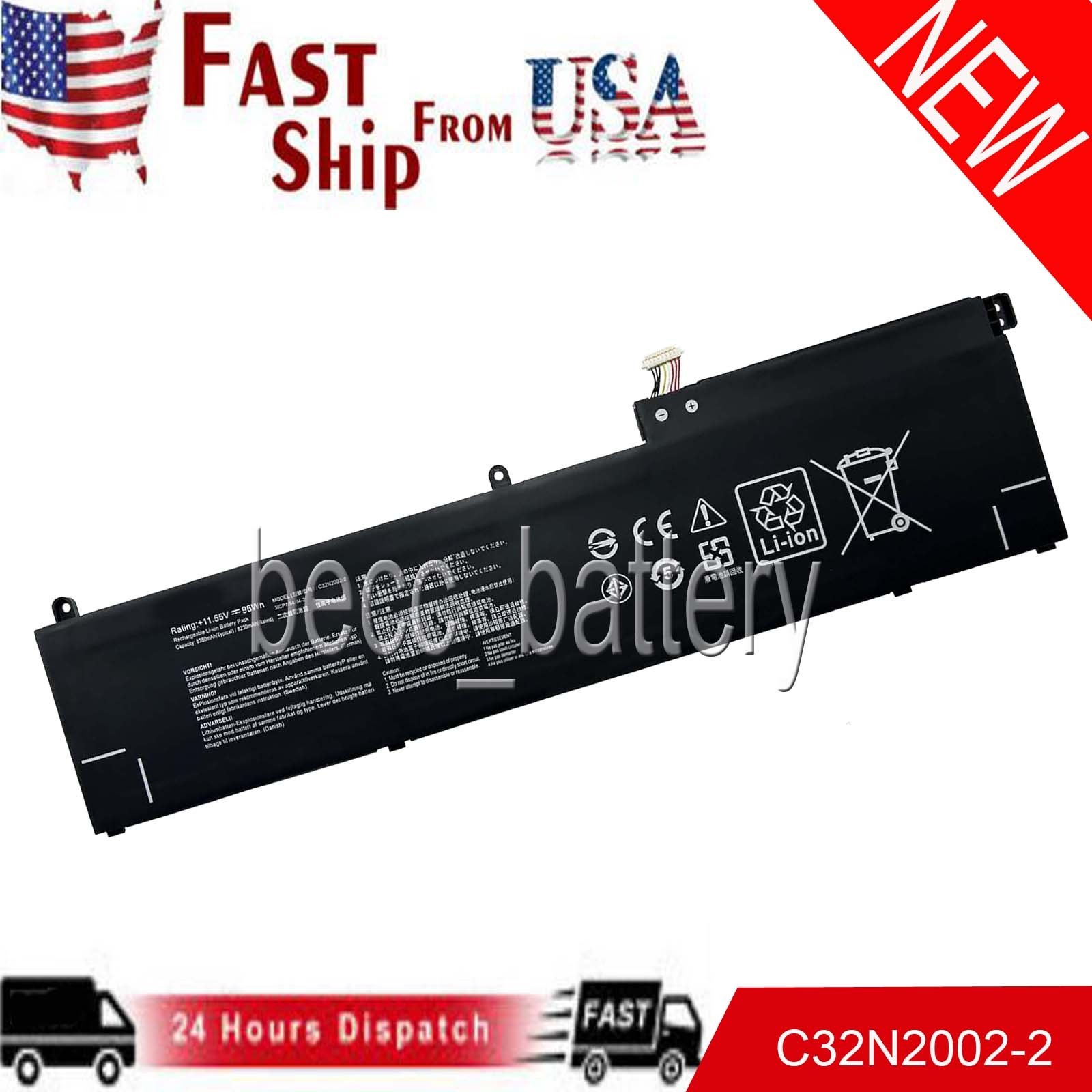 New Replacement Battery For Asus ZenBook Pro 15 Flip OLED Q539Z C32N2002-2