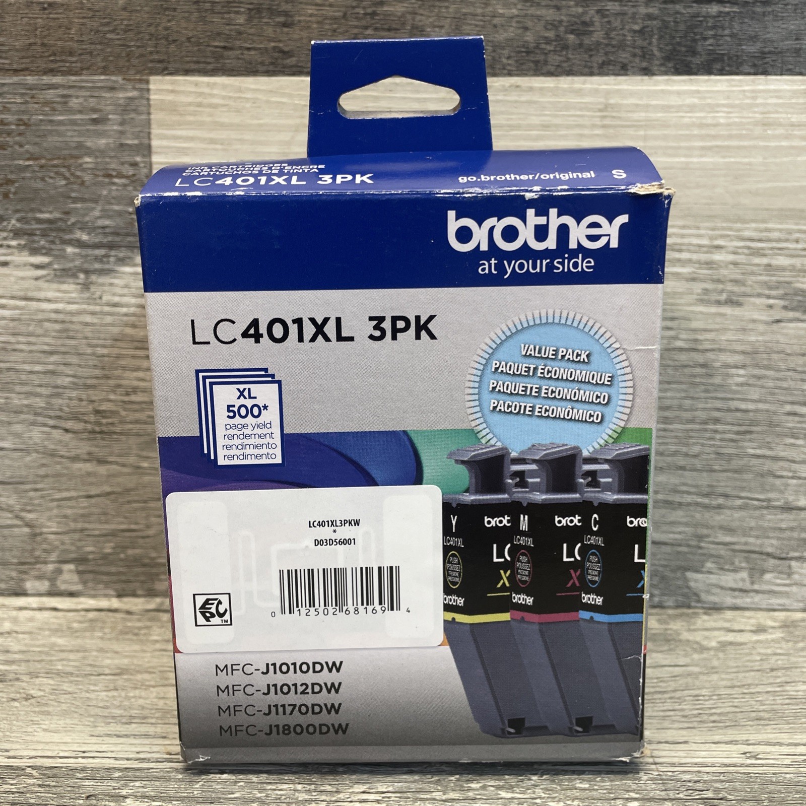 Brother Genuine LC401XL 3PK High Yield 3-Pack Color Cyan, Magenta and Yellow