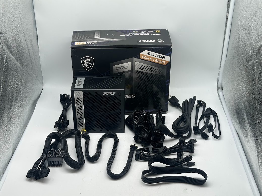 MSI MPG A1000G PCIE5 1000W 80 Plus Gold Power Supply with Japanese Capacitors