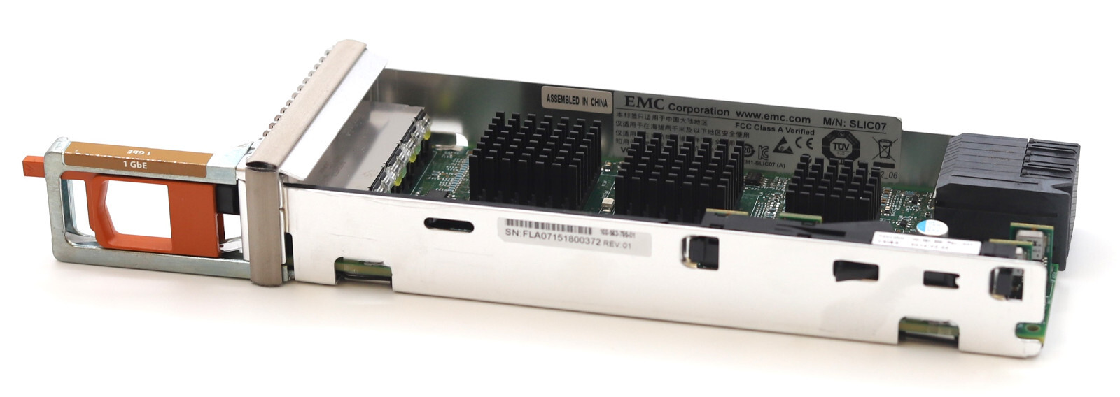EMC SLIC07 Quad-Port Gigabit Ethernet I/O Module P/N: 303-121-100A Tested
