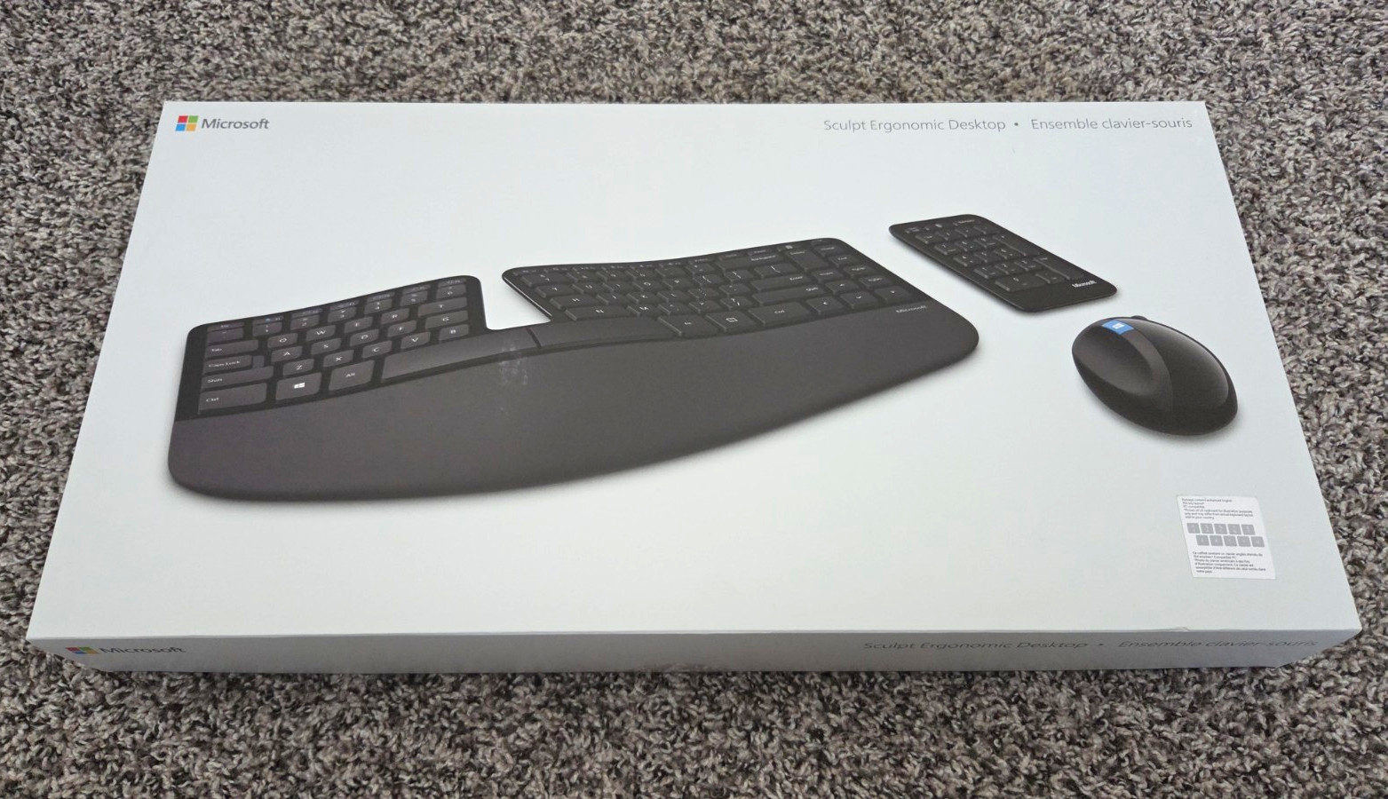 Microsoft Sculpt Ergonomic Desktop Wireless Keyboard & Mouse, Black, L5V-00002