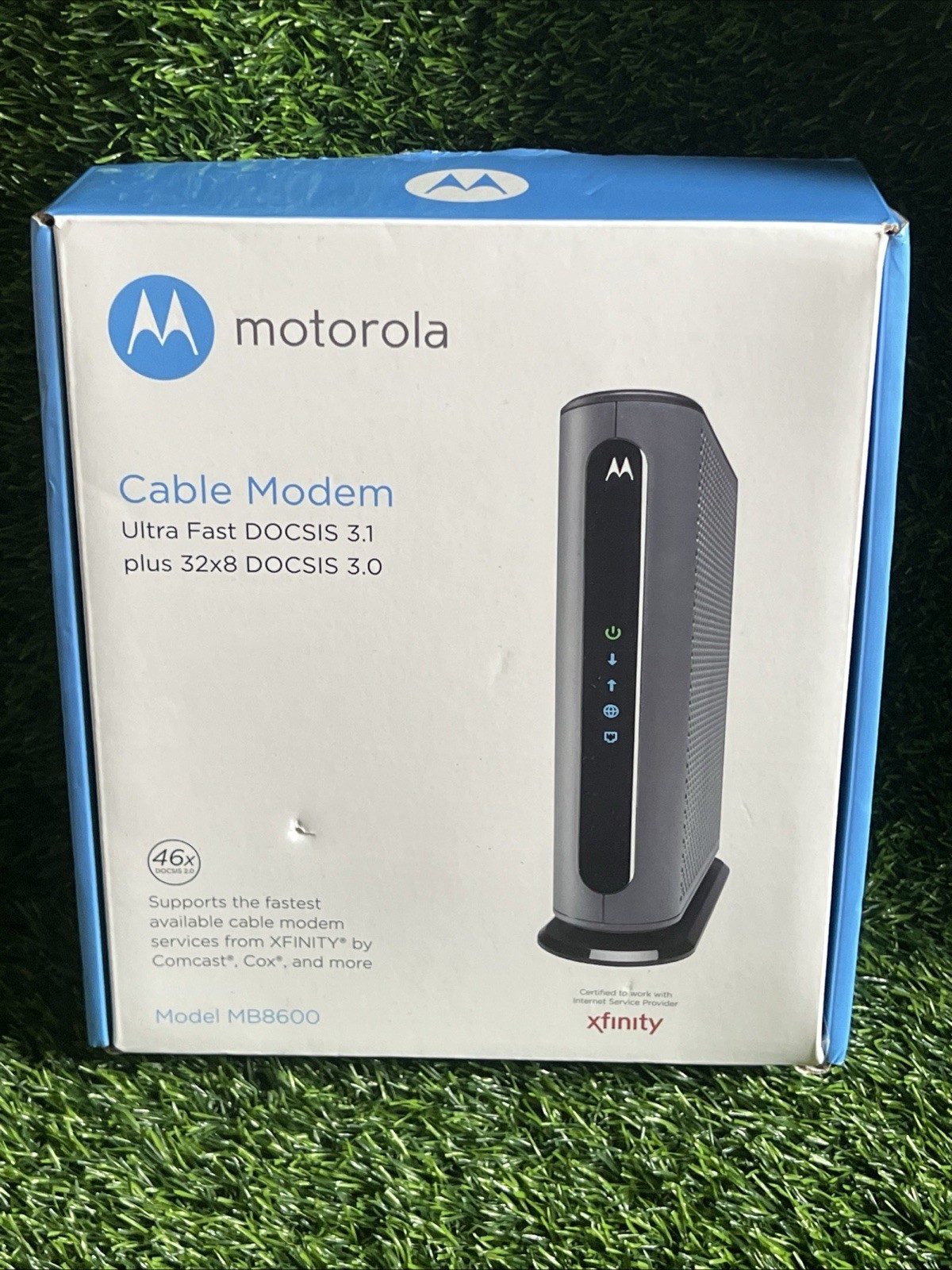 Motorola Model MB8600 DOCSIS 3.1 Cable Modem Black W/ Power Supply