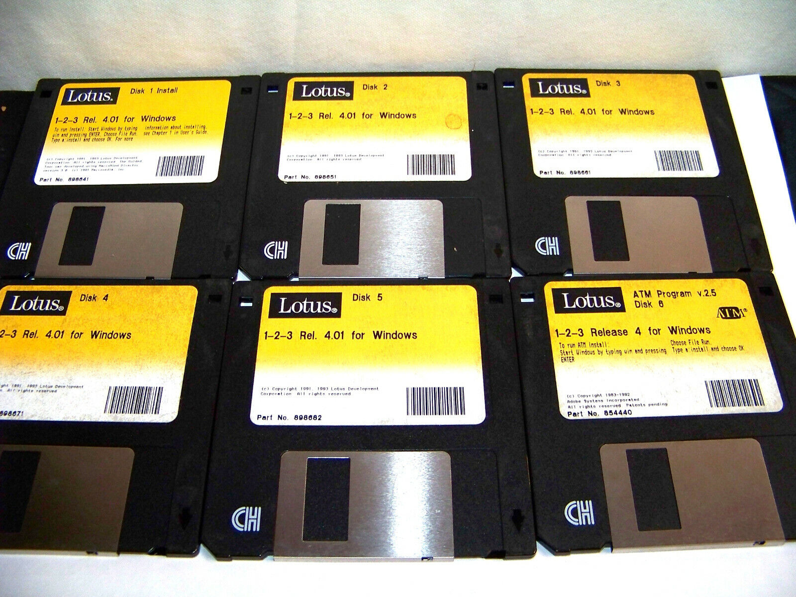 Vintage 1993 Lotus 1-2-3 4.01 Windows Computer PC Software Install Floppy Disks