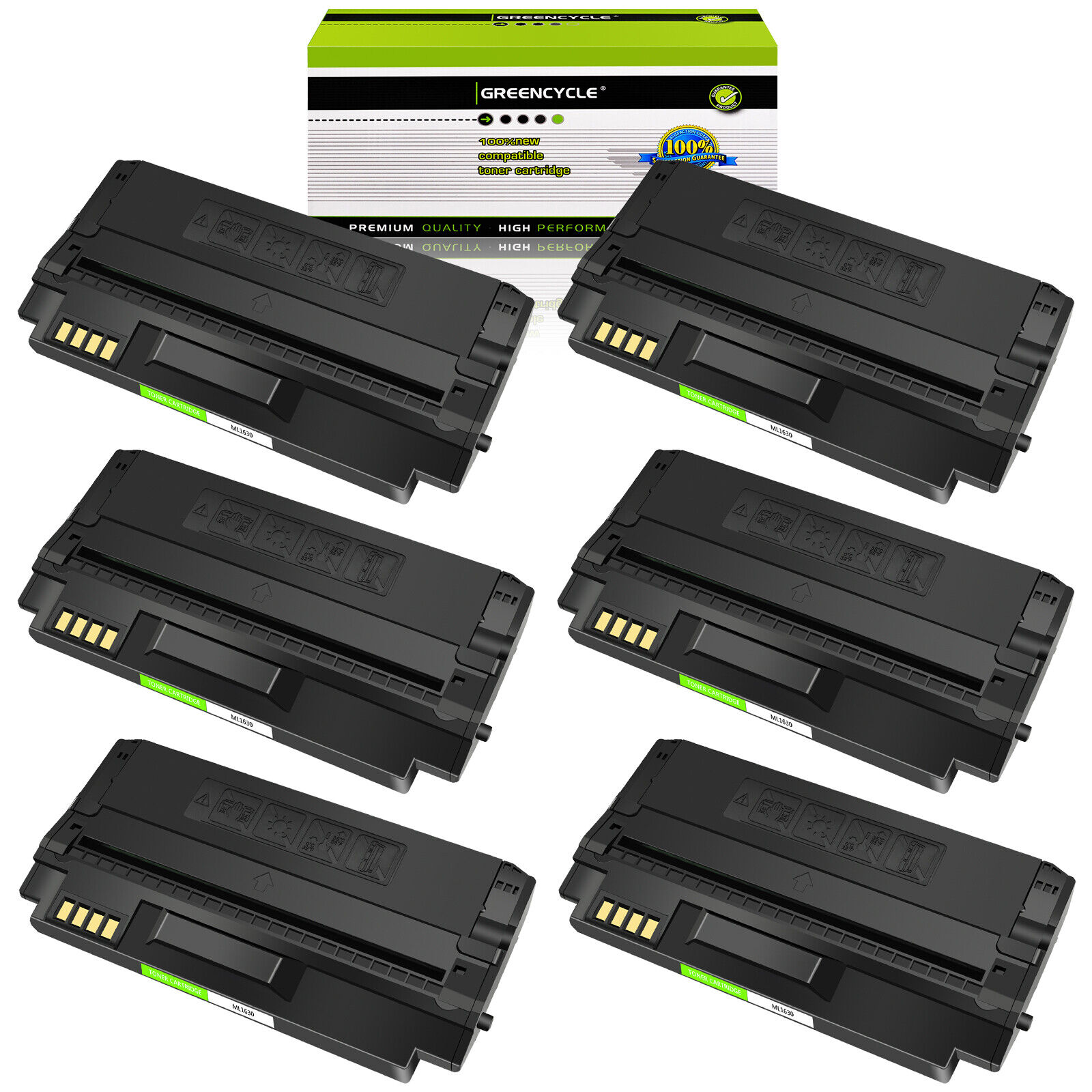 6PK ML-D1630A Toner Cartridge Compatible with Samsung ML-1630 ML-1630W Printer