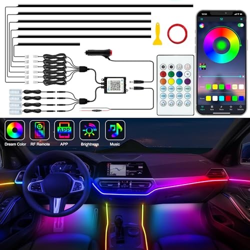 Interior Car LED Strip Lights, Acrylic LED Lights for Car with Dynamic