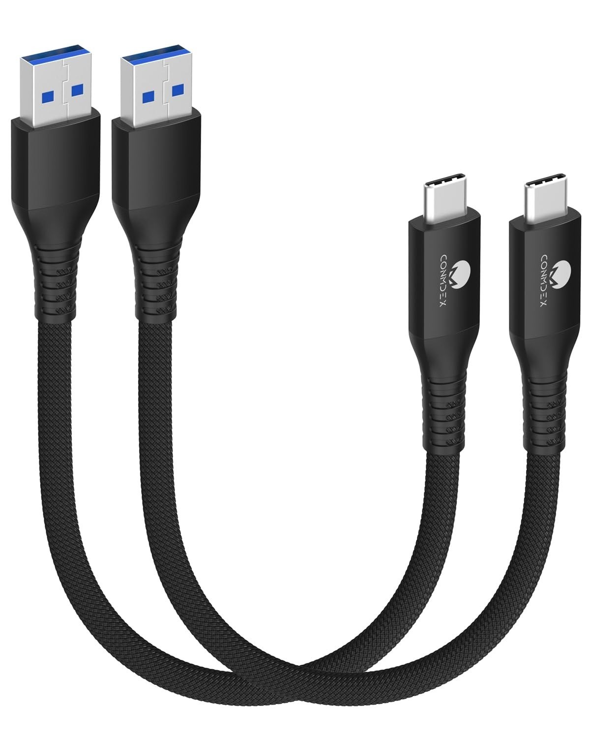 CONMDEX USB C Cable 10Gbps 3.1A Fast Charging Braided USB A to USB C