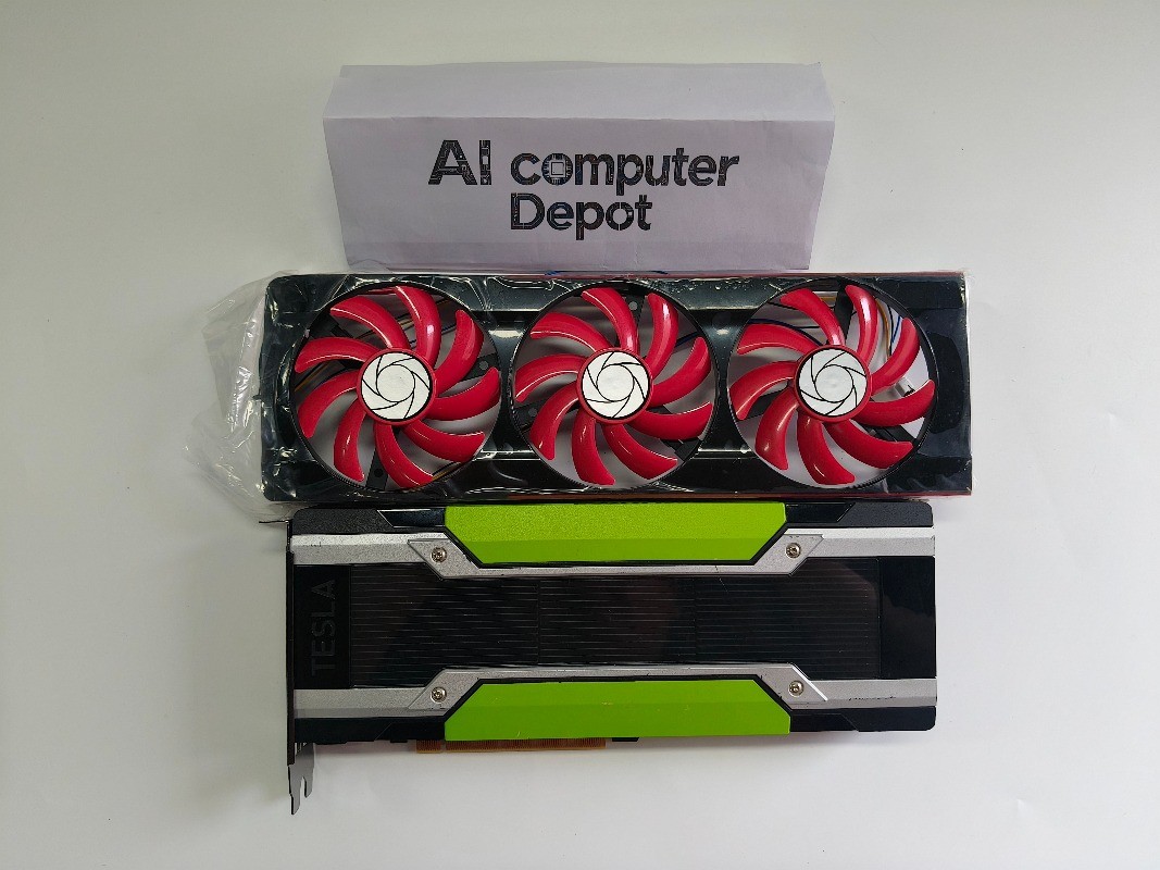 TESLA p40 m40 K80 p100 graphics card heat dissipation modification three fan