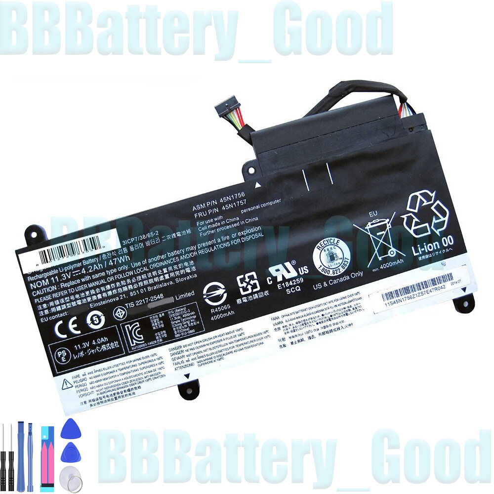 45N1754 45N1752 Battery For Lenovo ThinkPad E450 E450C E455 E460 E460C 47Wh