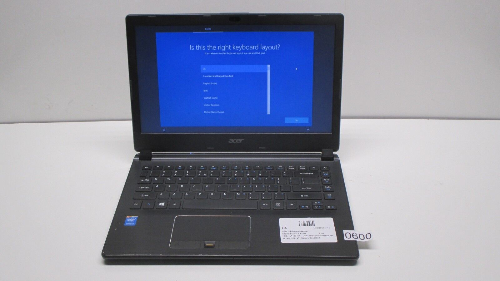 Acer TravelMate P446-M Laptop Intel Core i7-5500u 8GB Ram 120GB SSD Windows 10
