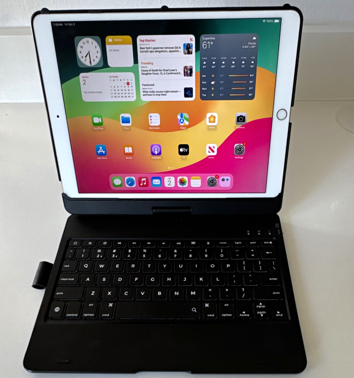 Apple iPad Series Tablet Rose Gold iPadOS w/keyboard, PRO WiFi +Cellular. No SIM