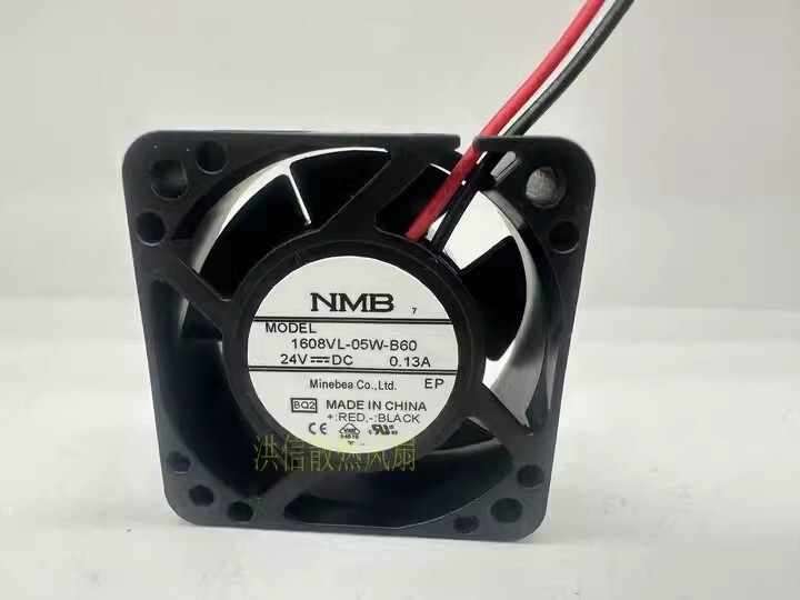 NMB-MAT 1608VL-05W-B60 4020 DC24V 0.13A 4CM 2-Wire Silent Cooling Fan