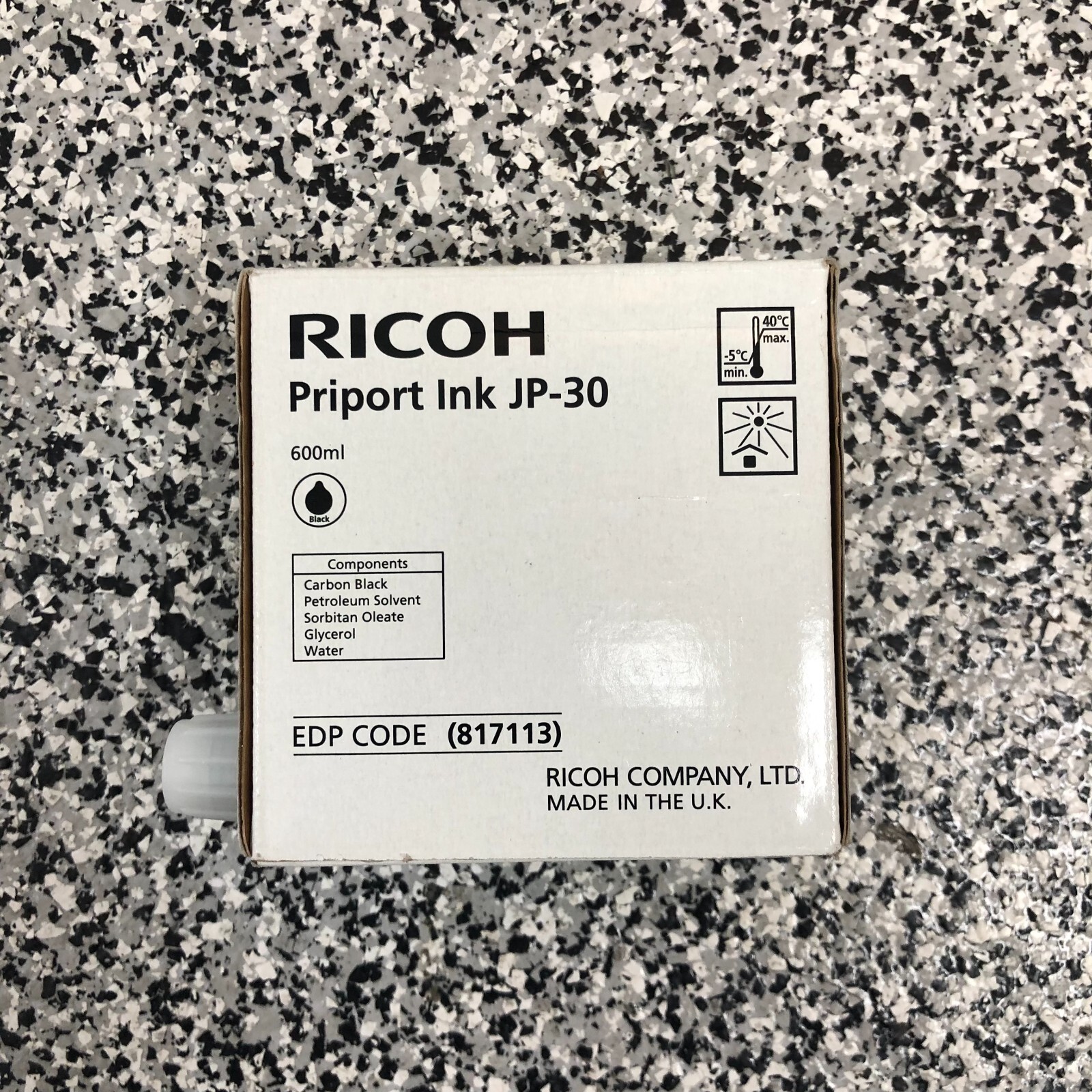 Ricoh JP-30 Black Genuine Ink Cartridge - 817113