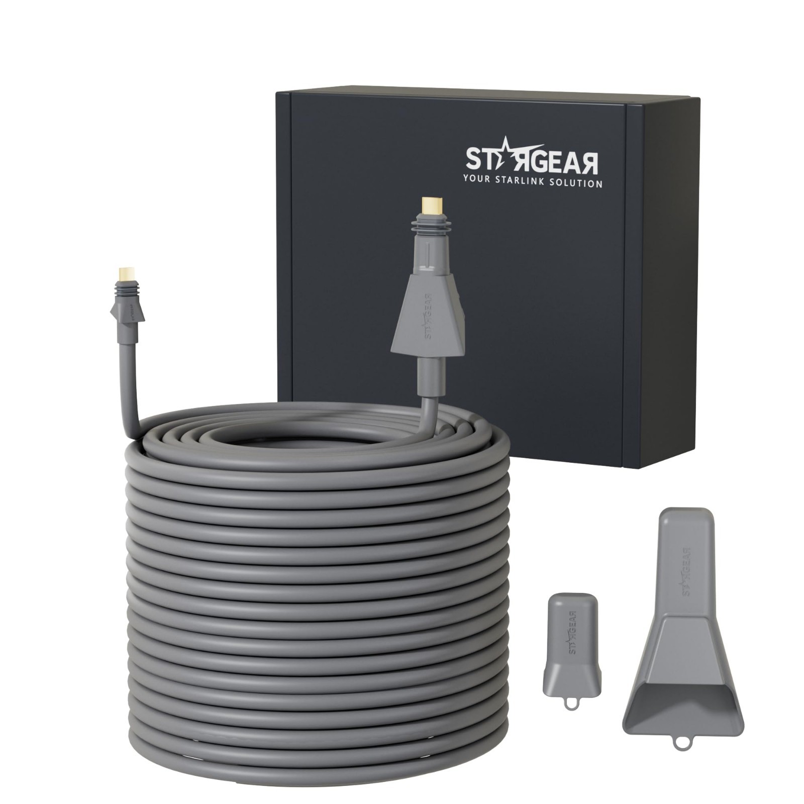 STARGEAR 82FT Starlink Flat High-Performance 22AWG Cable Waterproof w/ End Caps