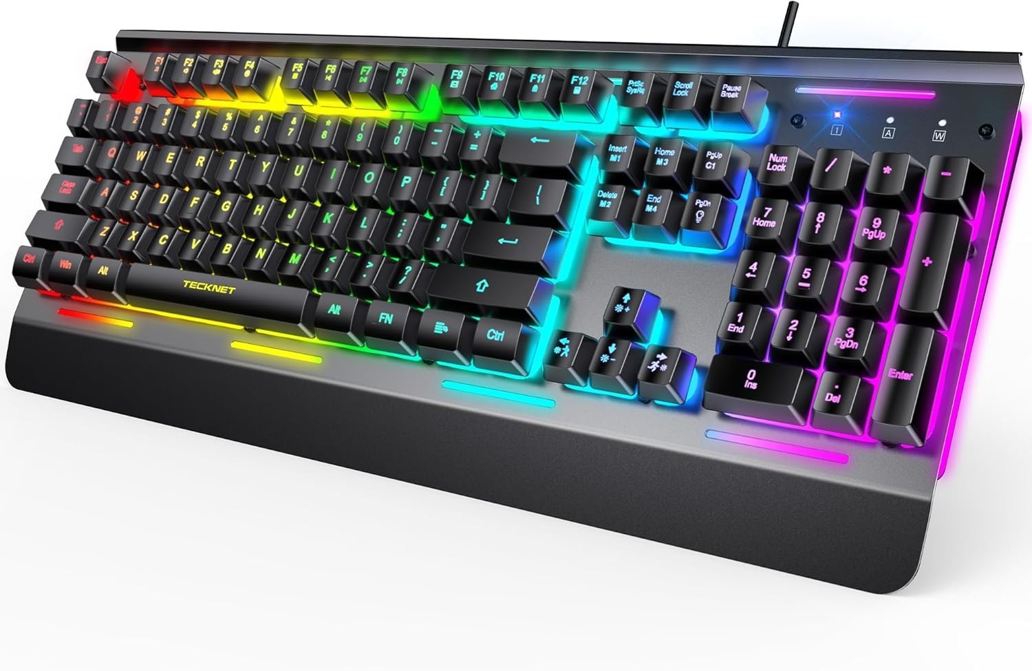 Tecknet TK-KB002 Wired Gaming Keyboard – USB, Backlit, Durable Design