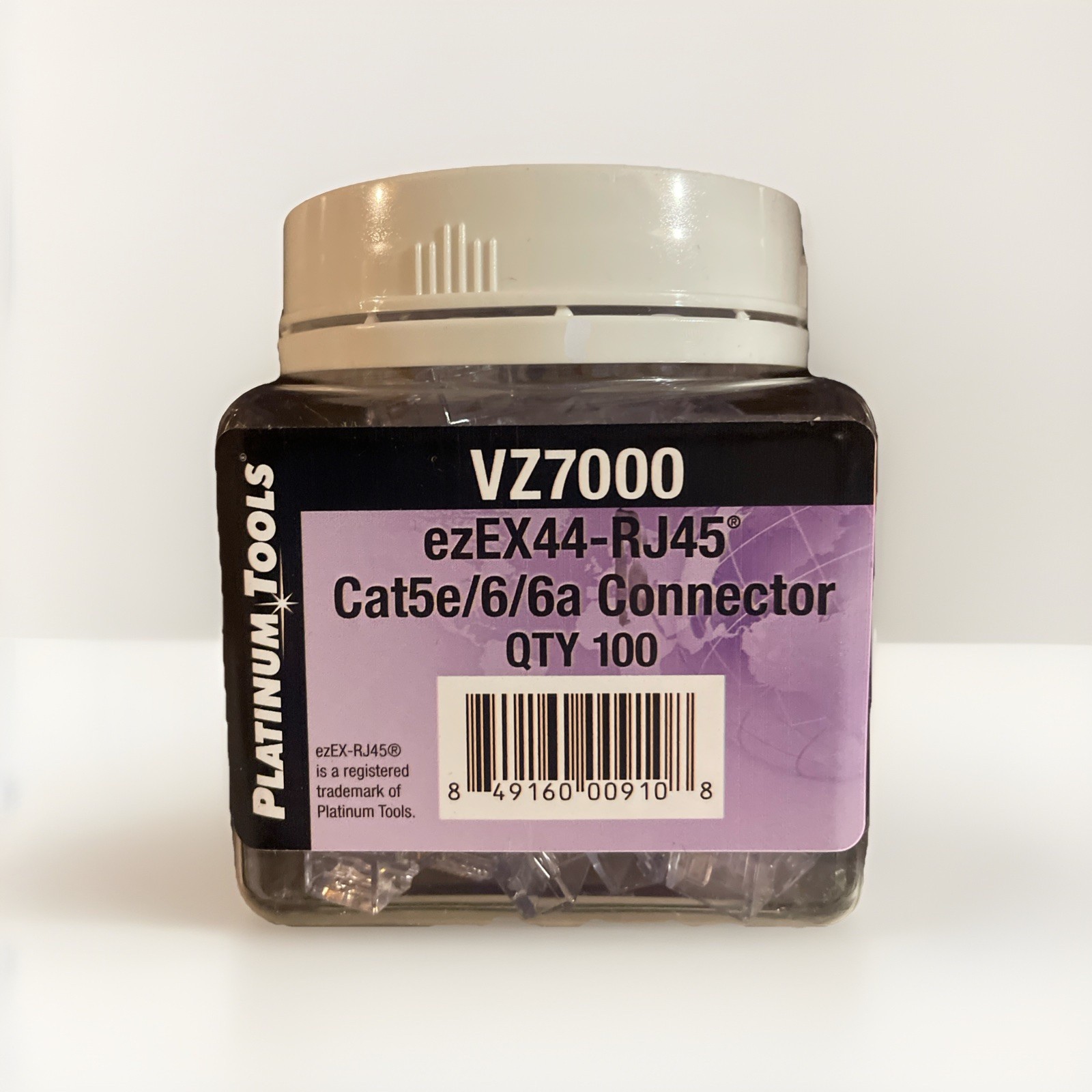 Platinum Tools VZ7000 ezEX44 10G RJ45 CAT6 Connector 100 pcs