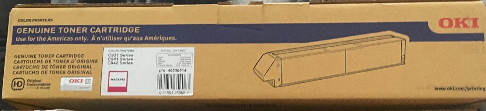 COLOR PRINTERS GENUINE TONER CARTRIDGE Use for the Americas only. À n'utiliser q