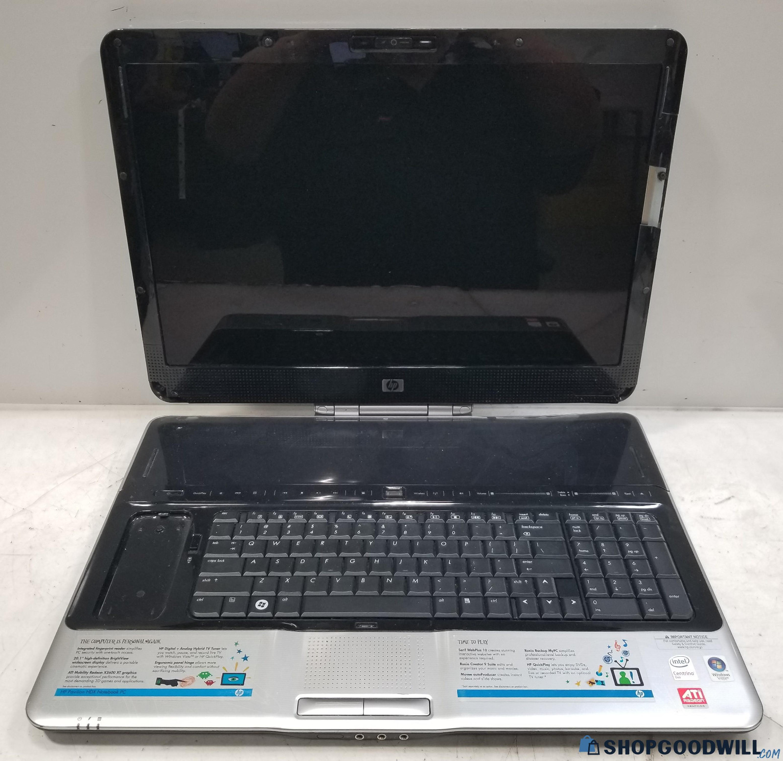 HP Pavilion HDX9000 Dragon 20.1" DVD Parts/Repair