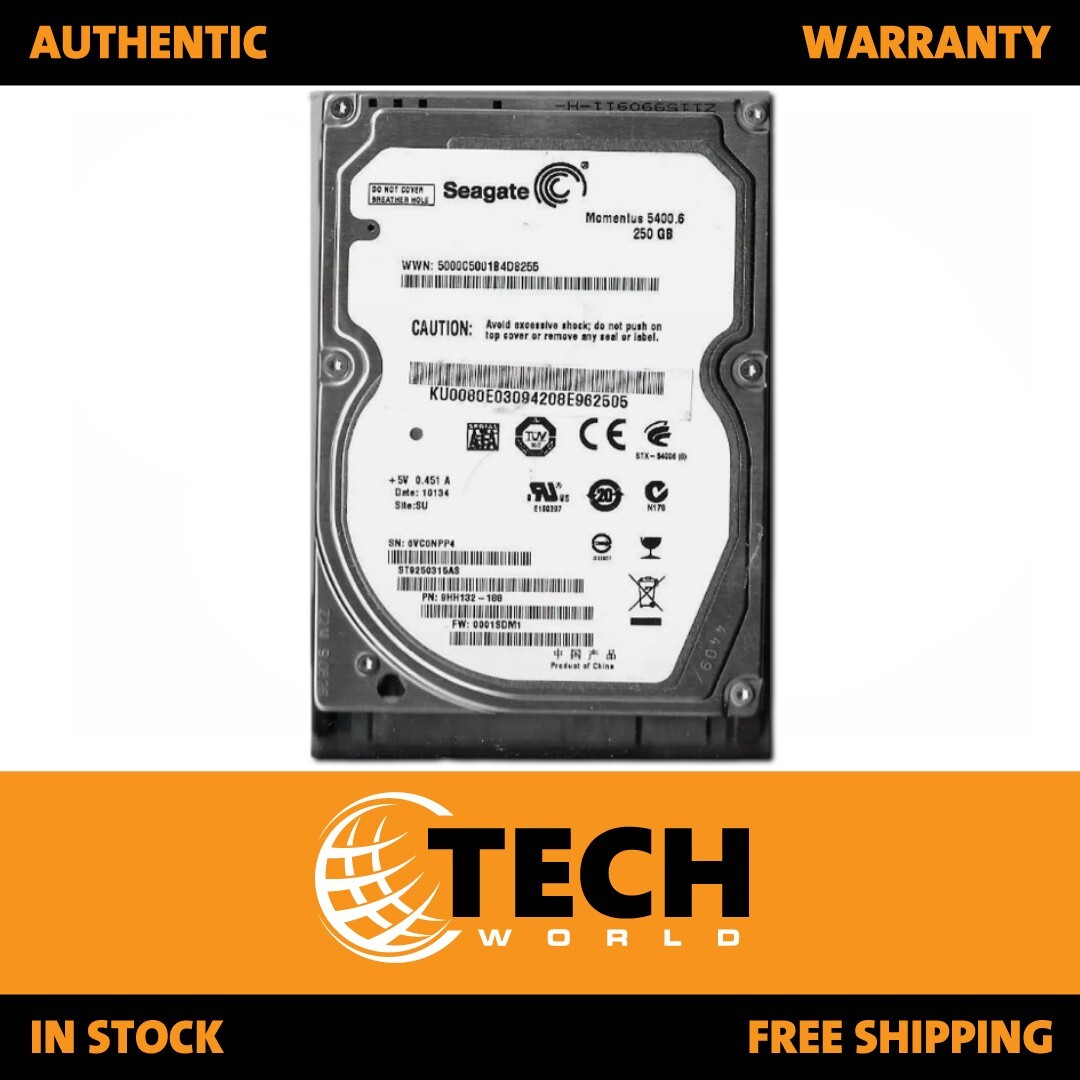 Seagate ST9250315AS 250GB 5.4K RPM 2.5inch SATA 3.0Gb/s Laptop PS4 XBOX Drive