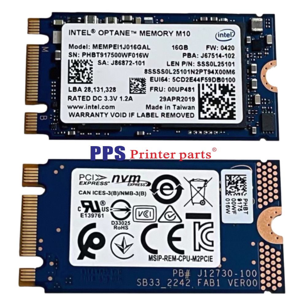 2PCS New Intel Optane M10 16GB M.2 2242 PCIe NVMe 3D XPoint SSD MEMPEI1J016GAL