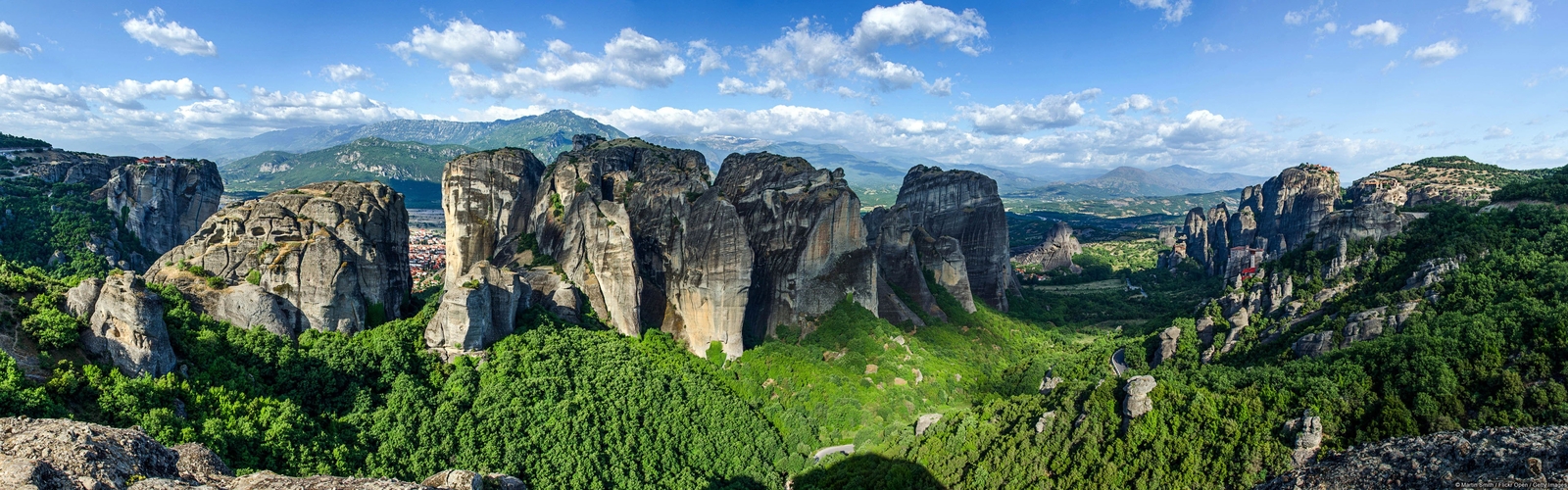 Landscape forest italy rocks panorama Custom Gaming Mat Desk