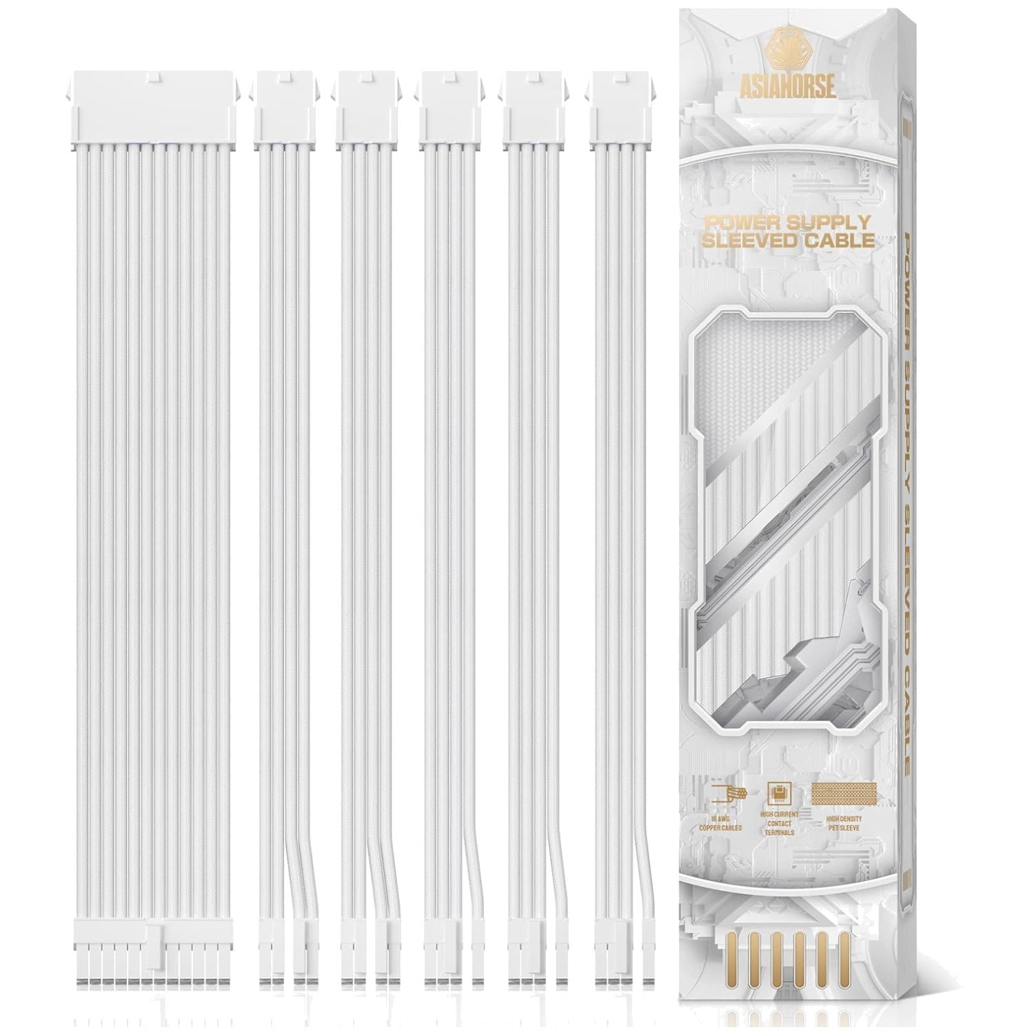 White PSU Extension Kit with 16AWG Cables