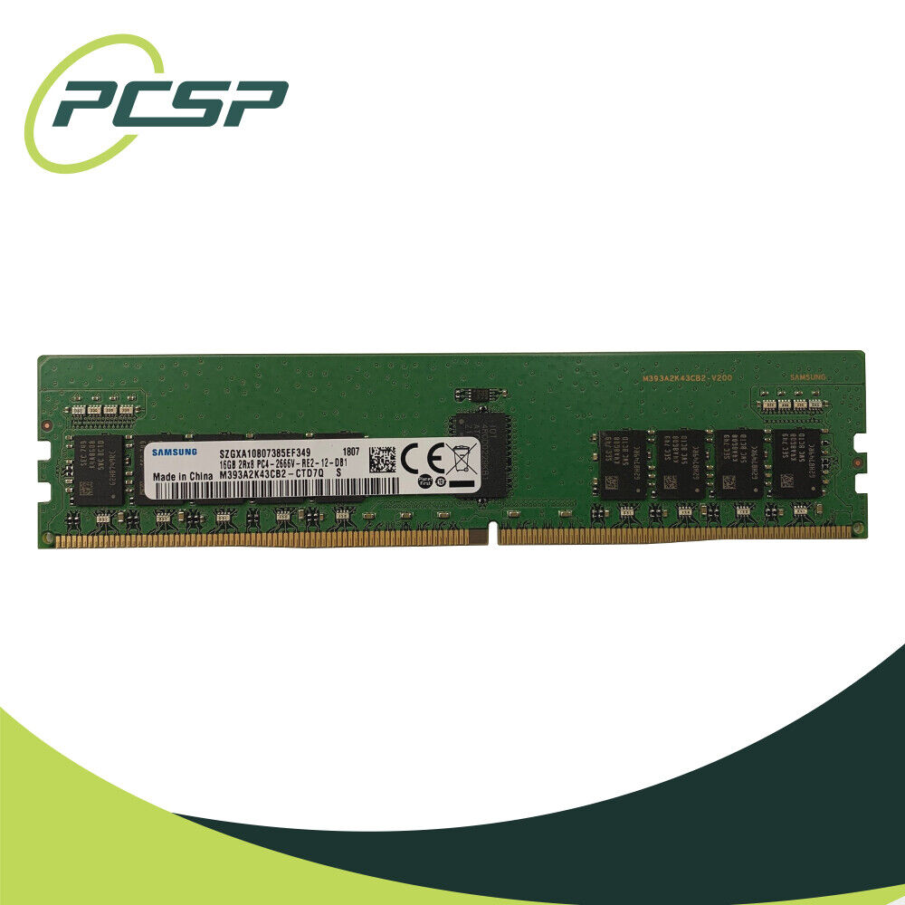 Samsung 16GB PC4-2666V-R 2Rx8 DDR4 ECC REG RDIMM Server RAM M393A2K43CB2-CTD7Q