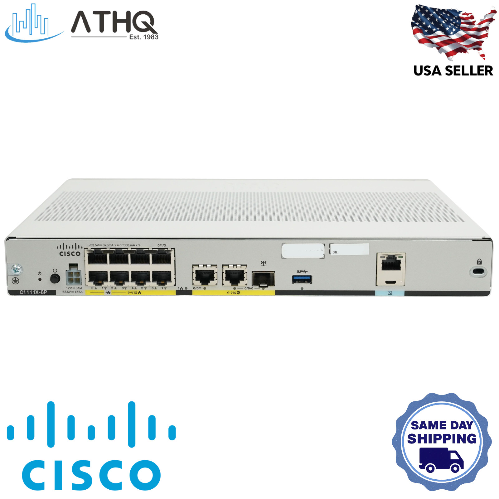 Cisco C1111X-8P ISR 1100 8-Port Gigabit Ethernet Router - Dual GE WAN, 8GB DRAM