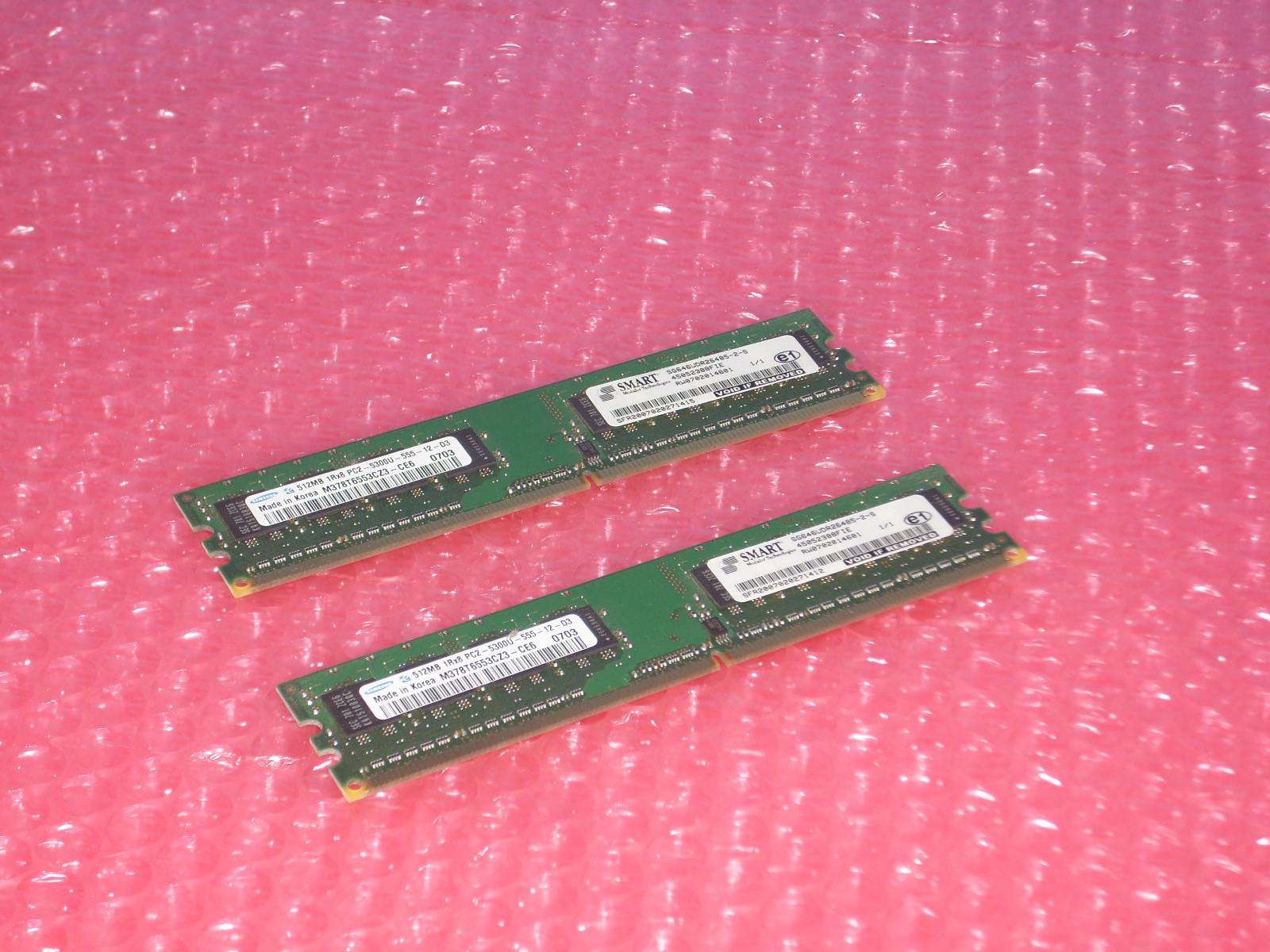 SMART SG646UDR26485-2-S Ram 2 x 512MB Memory for Tyan S5197-EFI BOARD