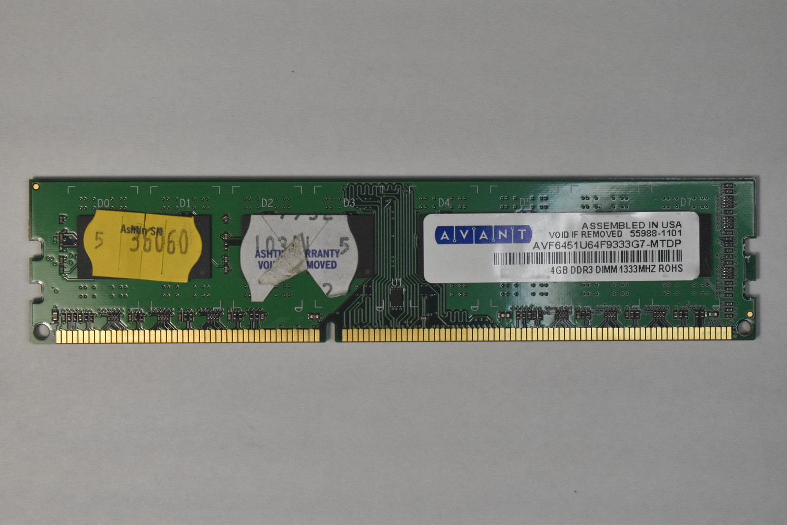 AVANT 4 GB DDR3-1333 Desktop UDIMM RAM Memory AVF6451U64F9333G7-MTDP