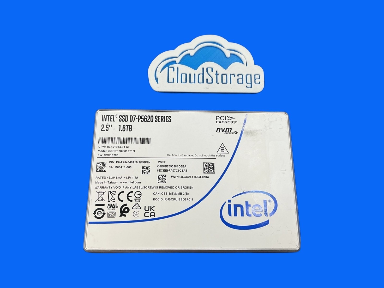 SSDPF2KE016T1O Intel Solidigm D7-P5620 1.6TB 2.5IN U.2 NVMe PCIe 4.0 SSD
