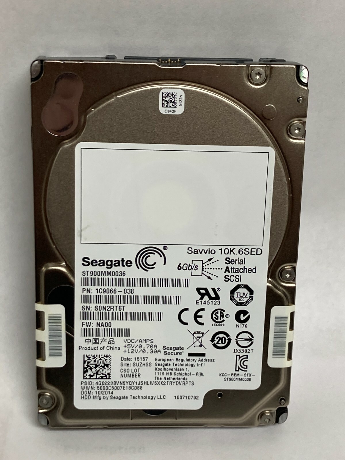  900GB 2.5 6Gb/s SAS Internal 10K RPM hard drive HD SERVER DELL HP