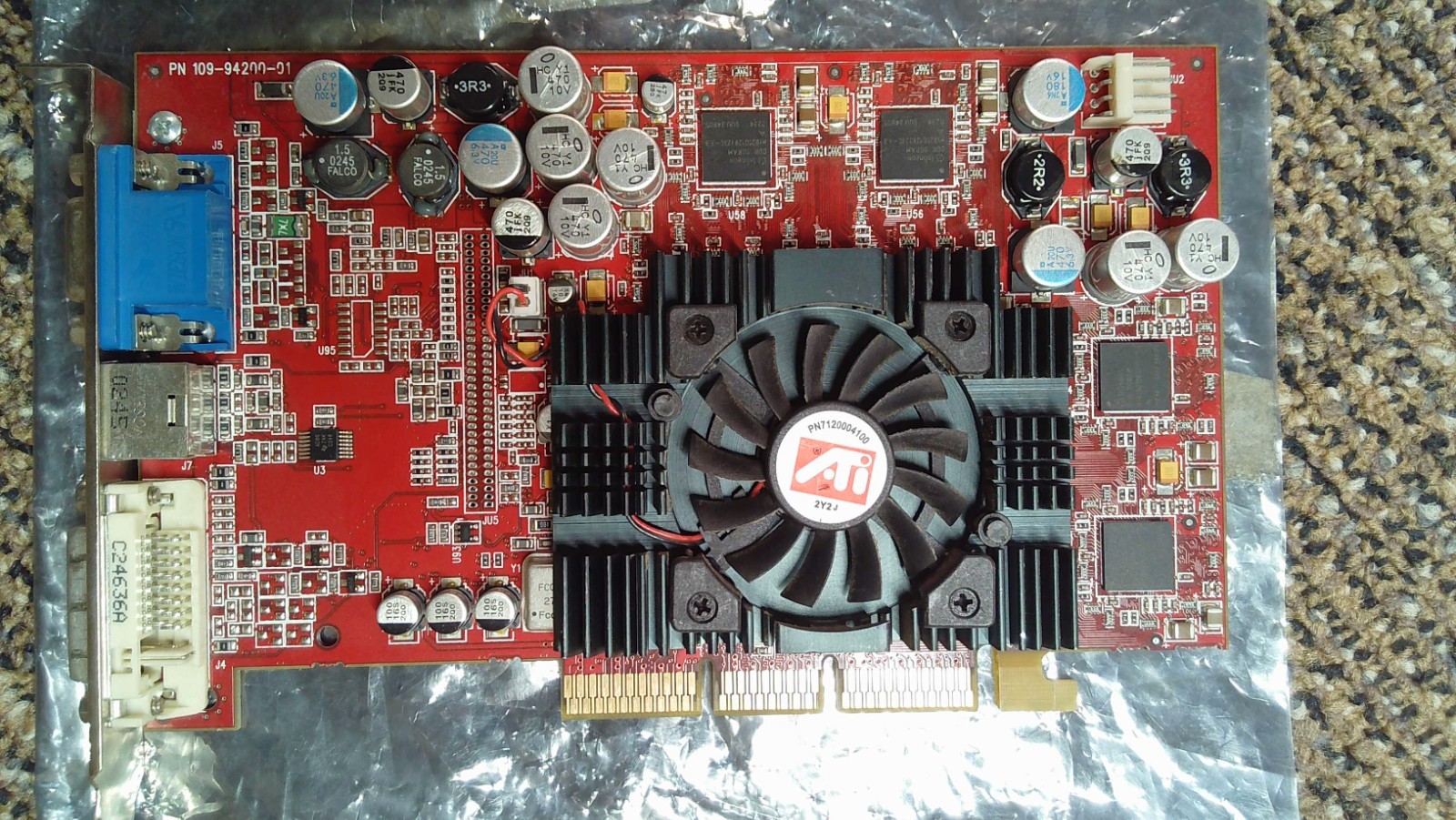 ATI Radeon 9700 128MB DDR DVI Video Graphics Card AGP Graphics Card Windows 98