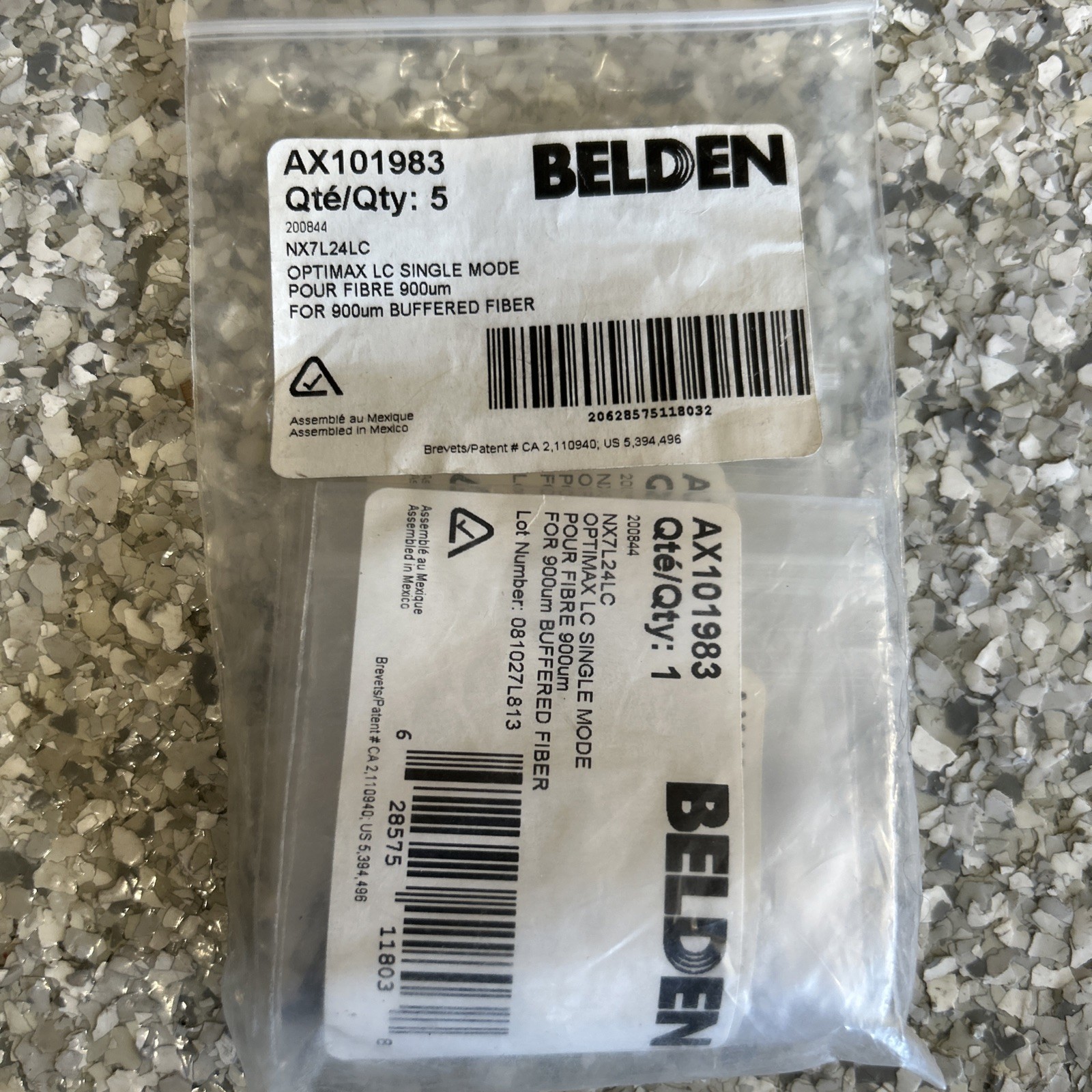BELDEN AX1011983 Optimax Lc Single Mode   Lot Of 5 In Box